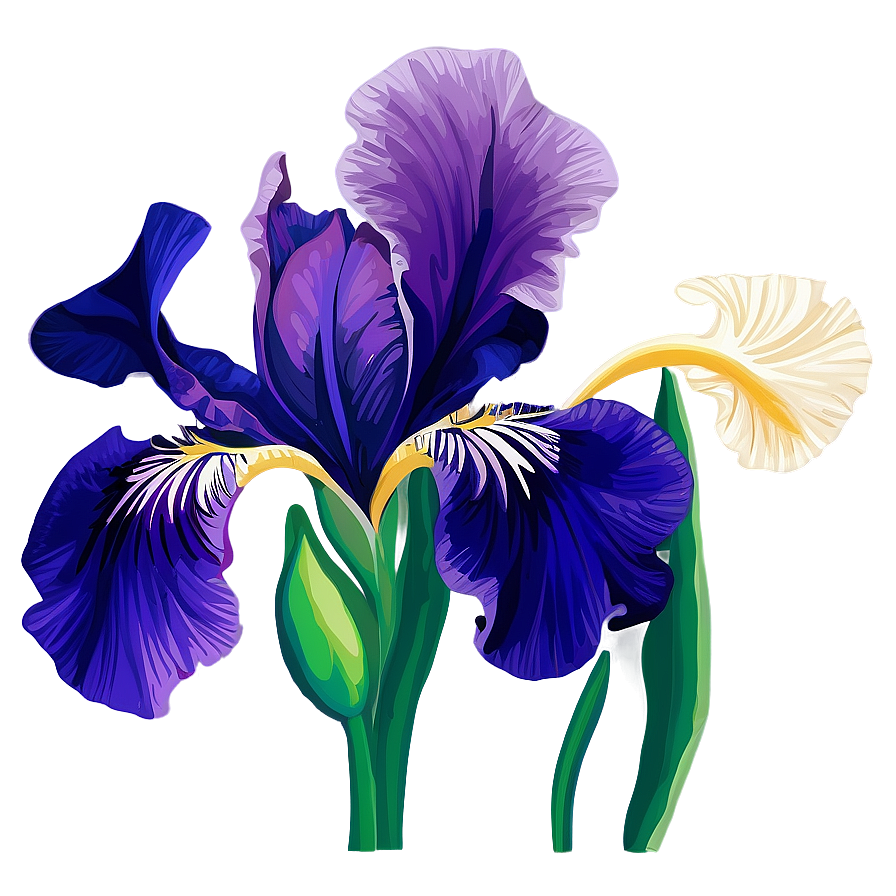 Iris Flower Decal Design Png 37 PNG