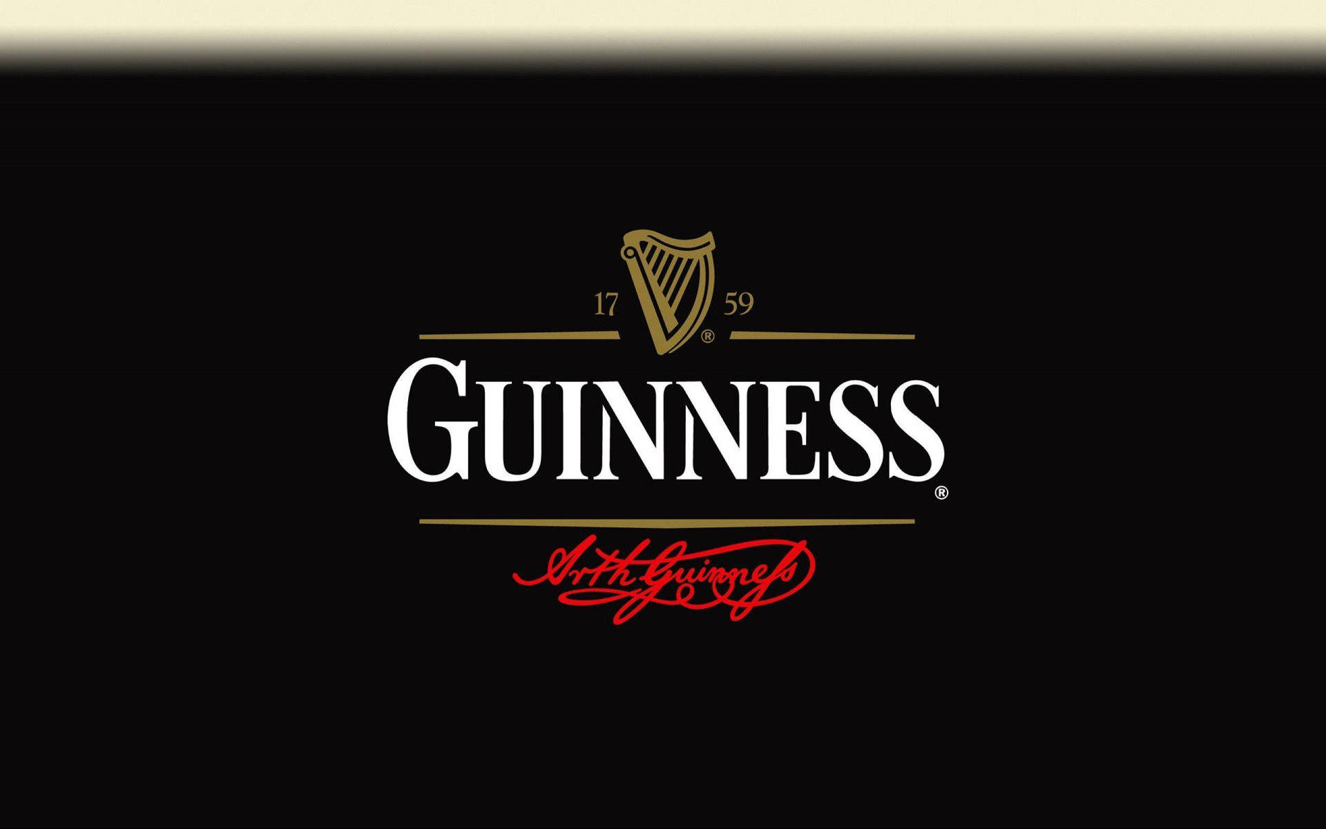 Logotipode Guinness Irish Dry Stout 1759. Fondo de pantalla