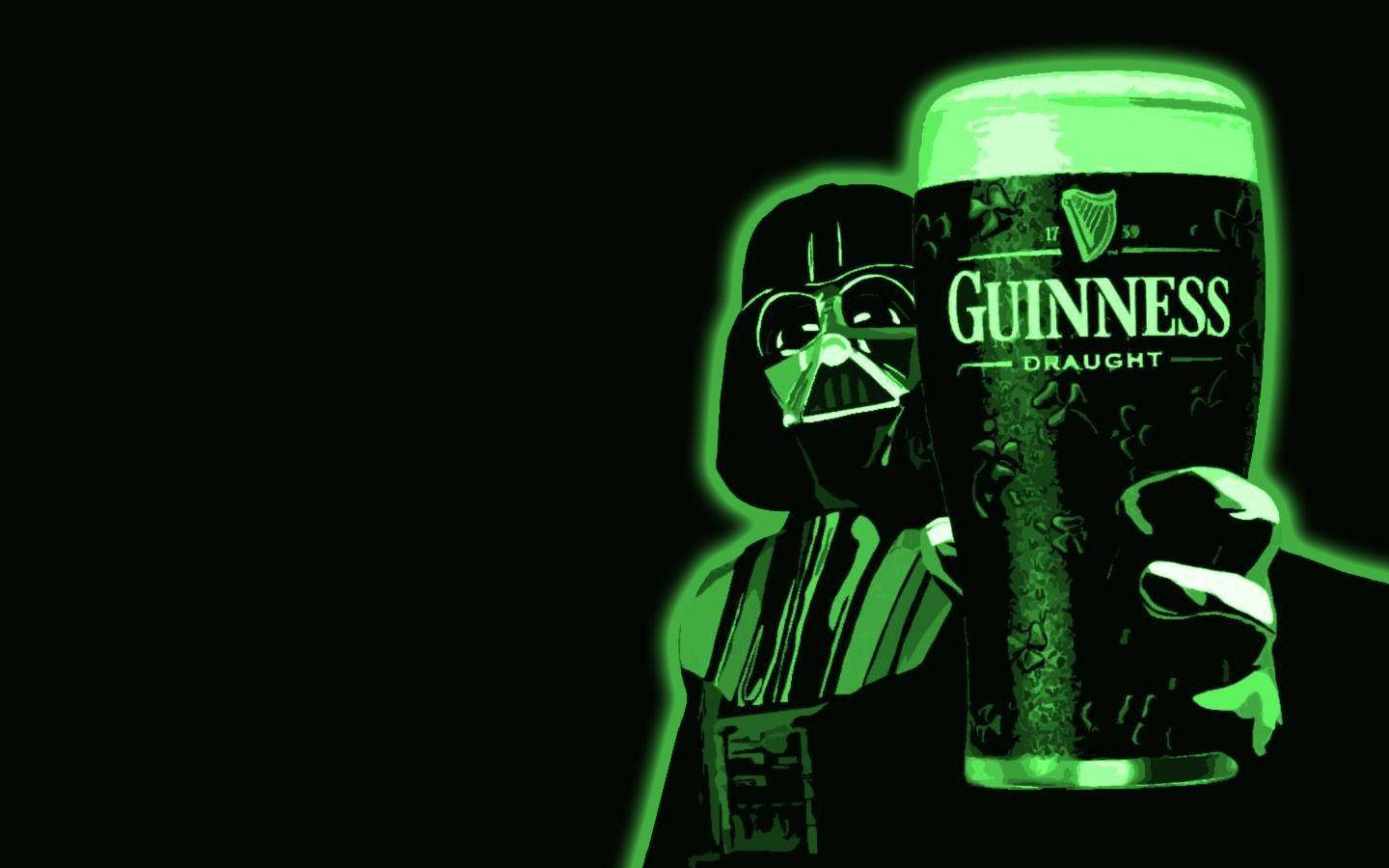 Irish Dry Stout Guinness Darth Vader Vector Art Background