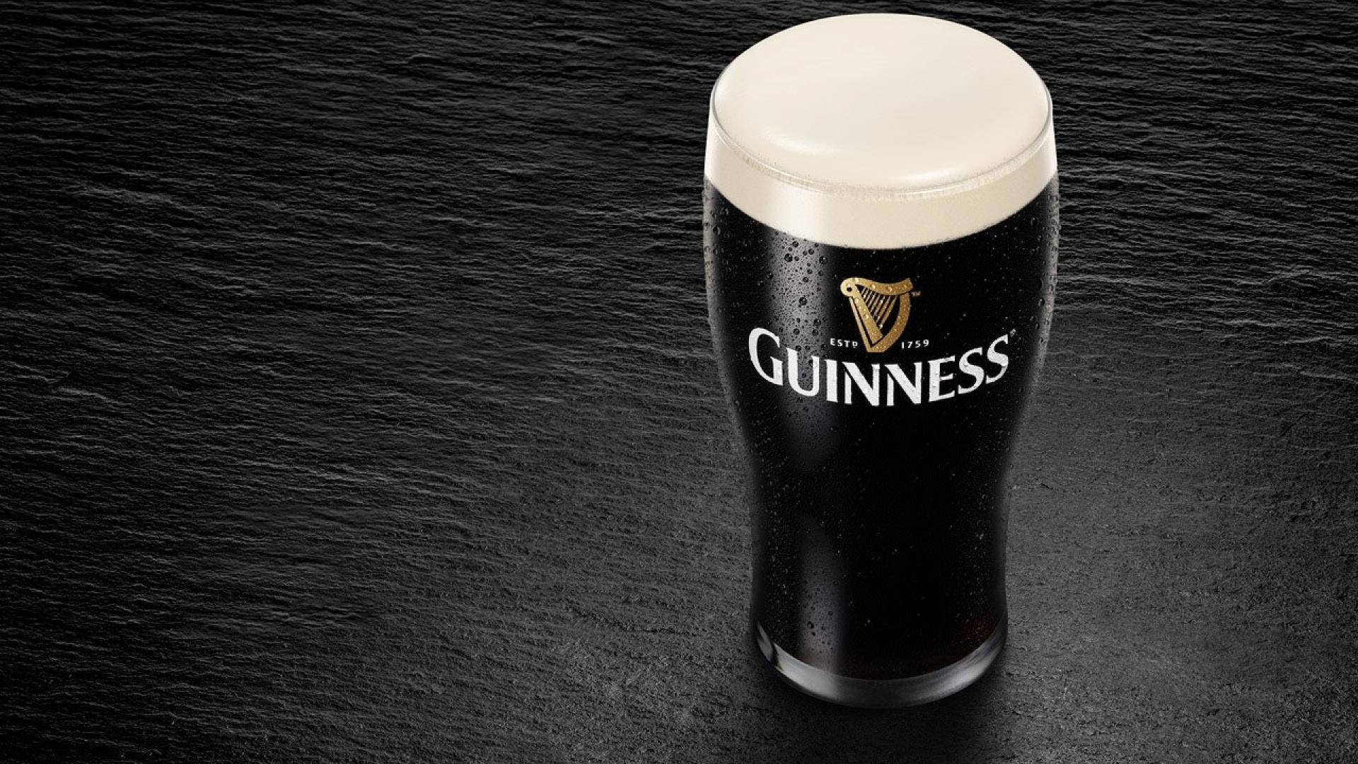 Irsk tør stout Guinness Glaspictogram Tapet Wallpaper