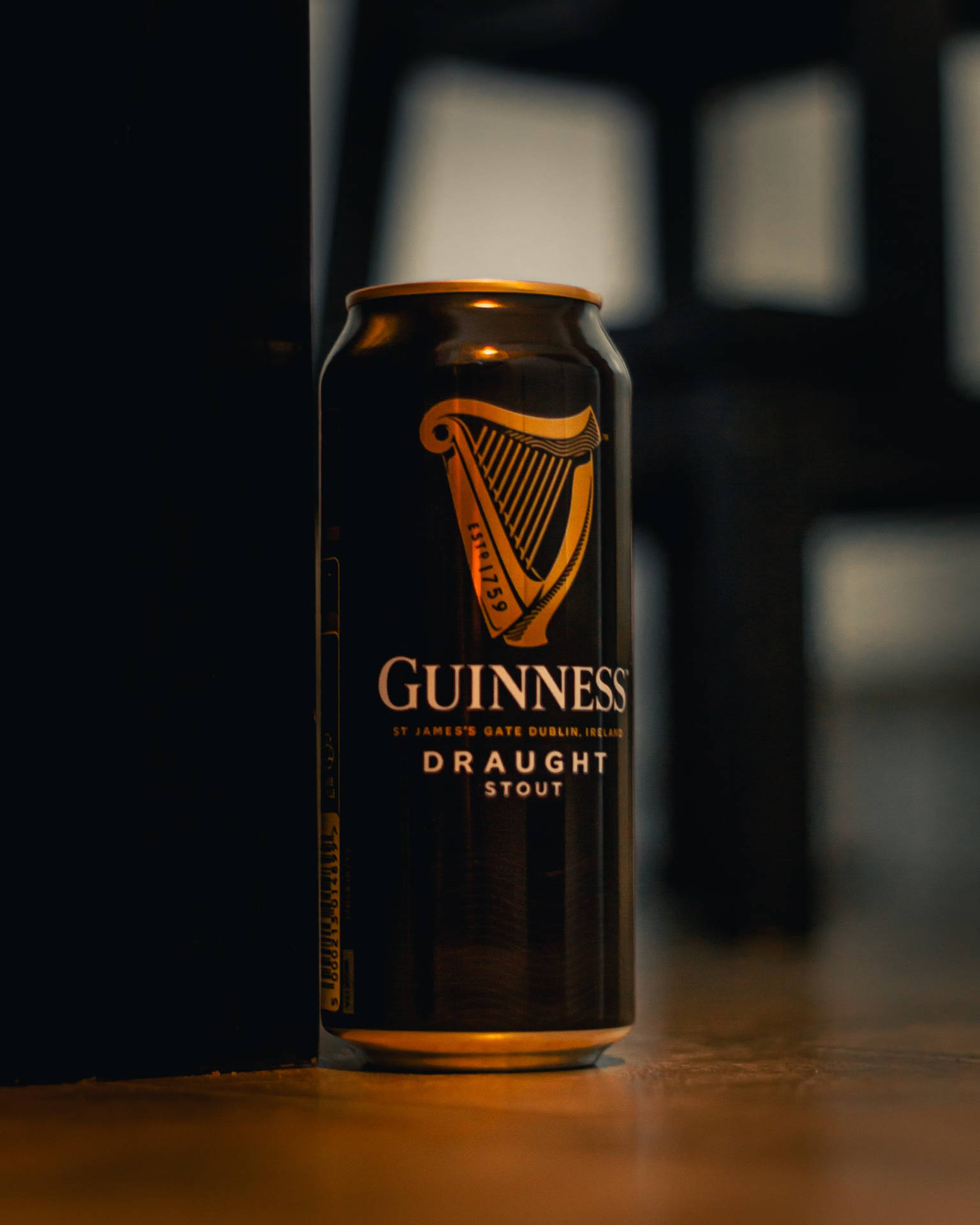 Irländskttorrt Stout Öl Guinness Tunna Burk. Wallpaper