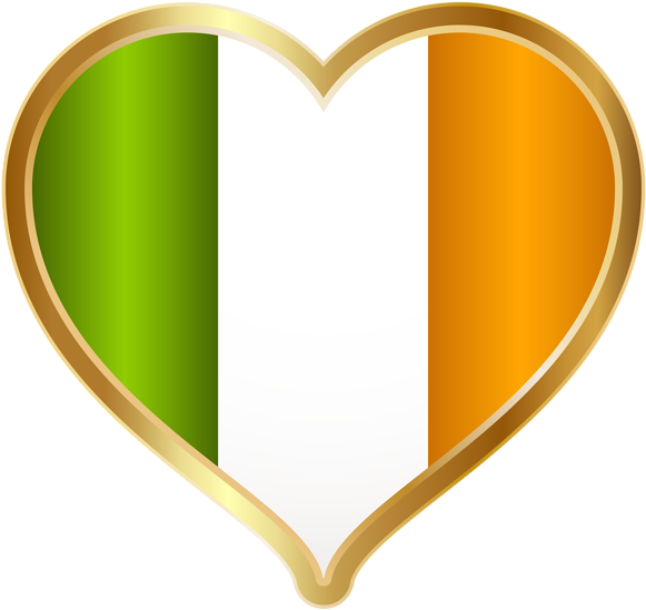 Irish Flag Heart Shaped Icon PNG