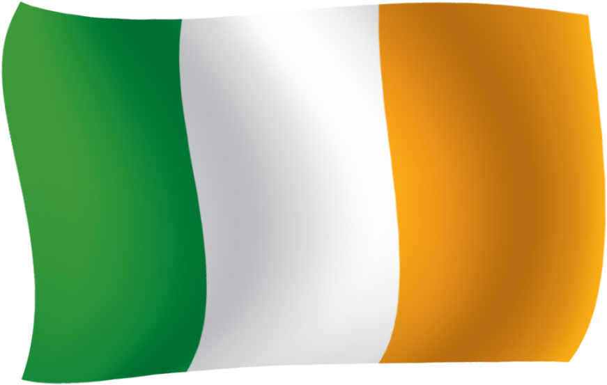 Irish National Flag Waving PNG