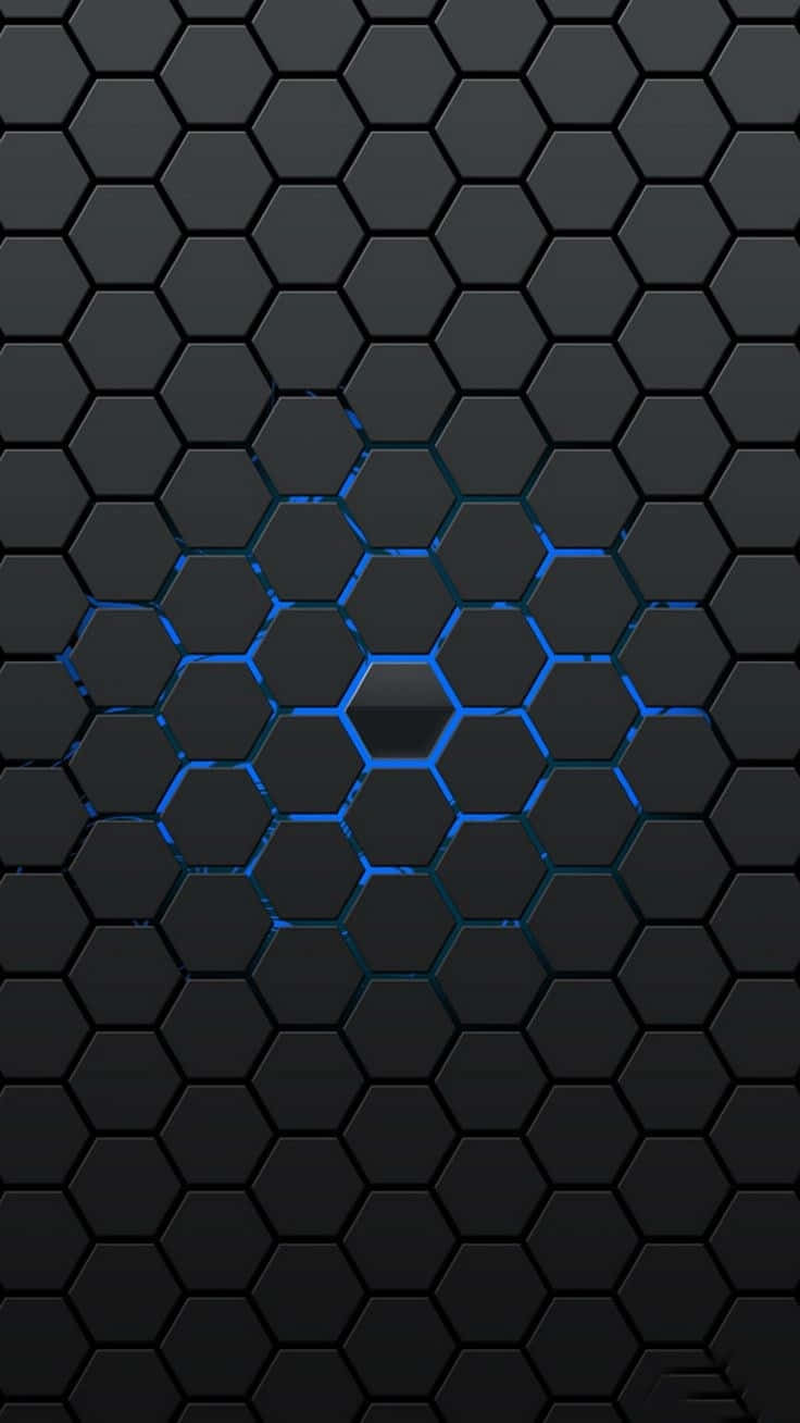 HD Wallpaper -  Jern Blå Hexagon Original Iphone 5s HD Tapet Wallpaper