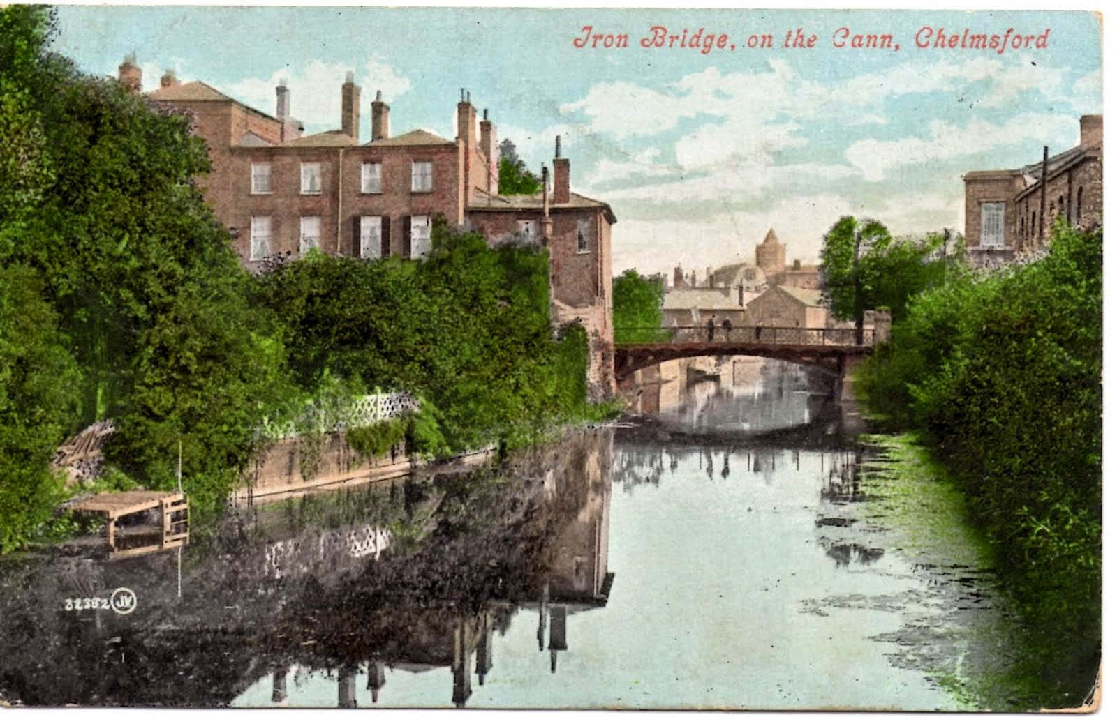 Iron Bridgeonthe Cann Chelmsford Vintage Postcard Wallpaper