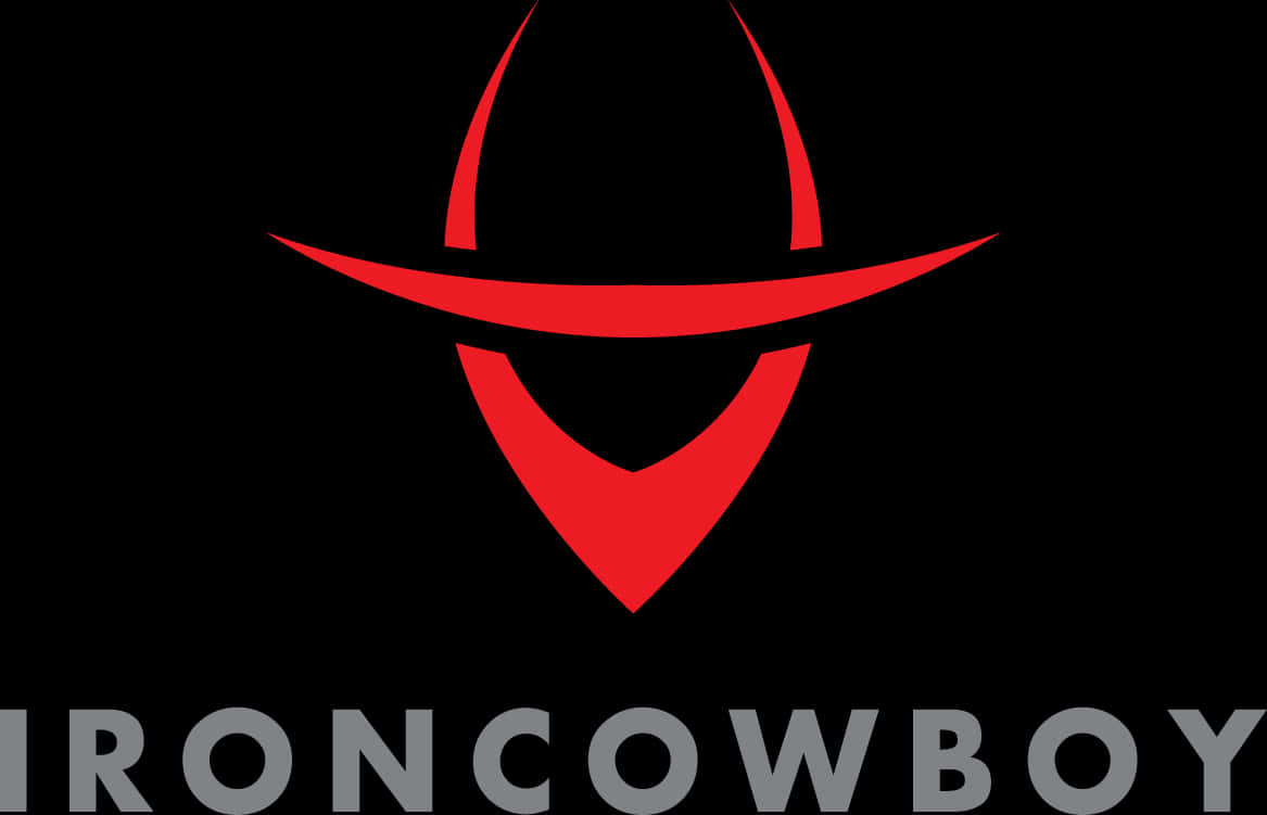 Iron Cowboy Logo Redand Black PNG