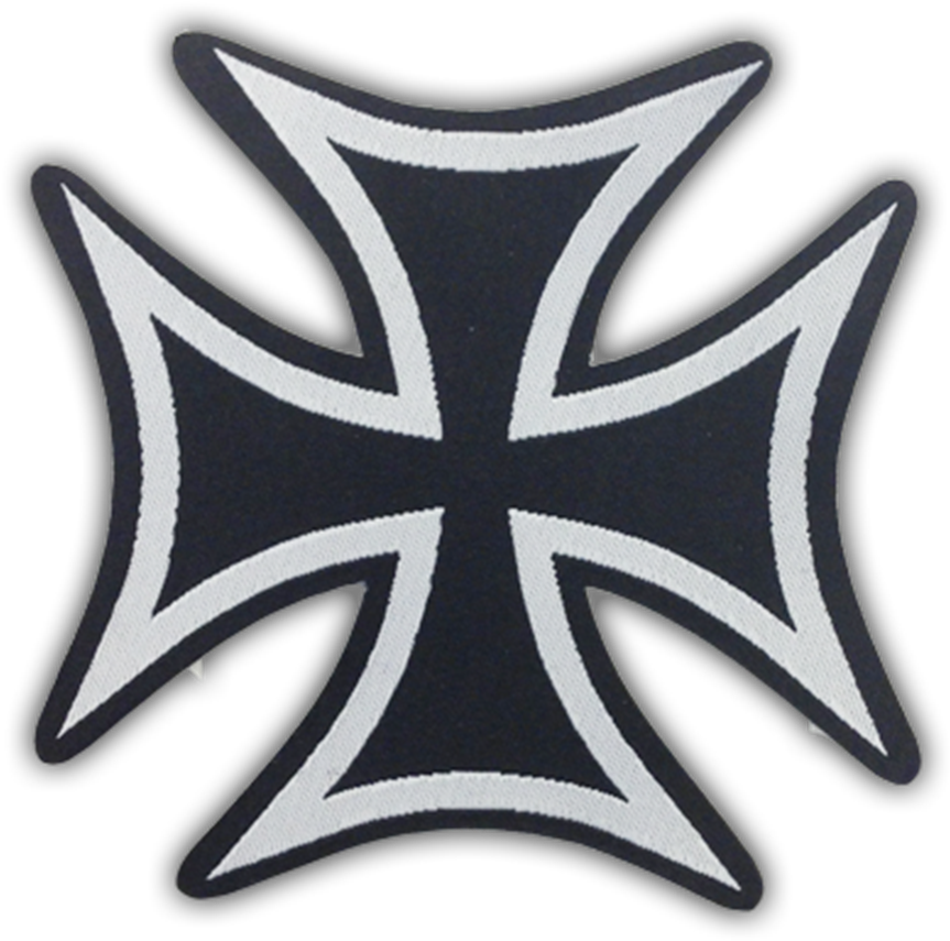 Iron Cross Patch Design PNG