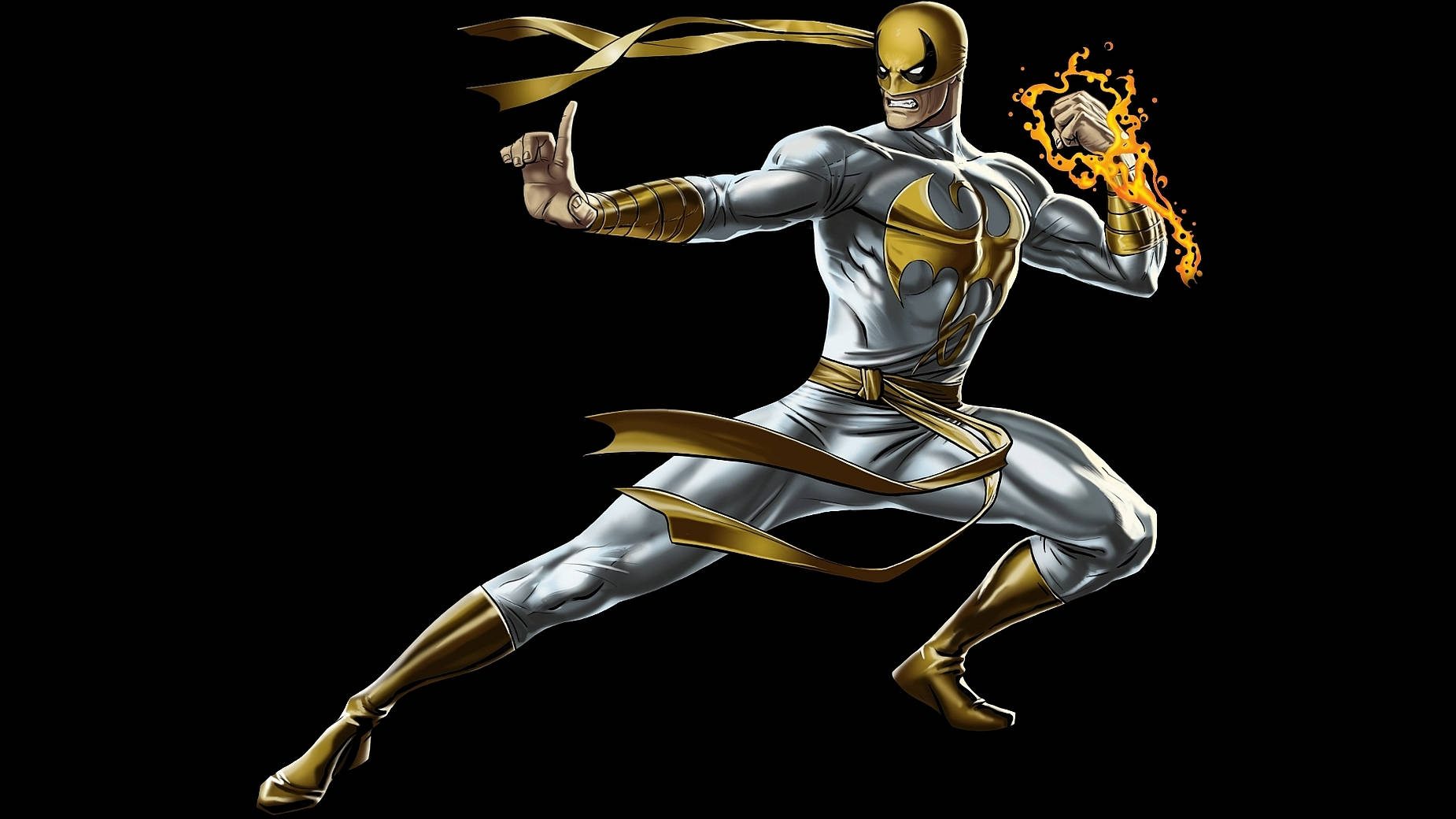 Iron Fist Superhero Power Pose Wallpaper