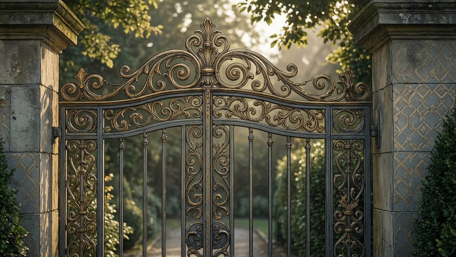 Iron Gate Scrollwork Fonds d'écran