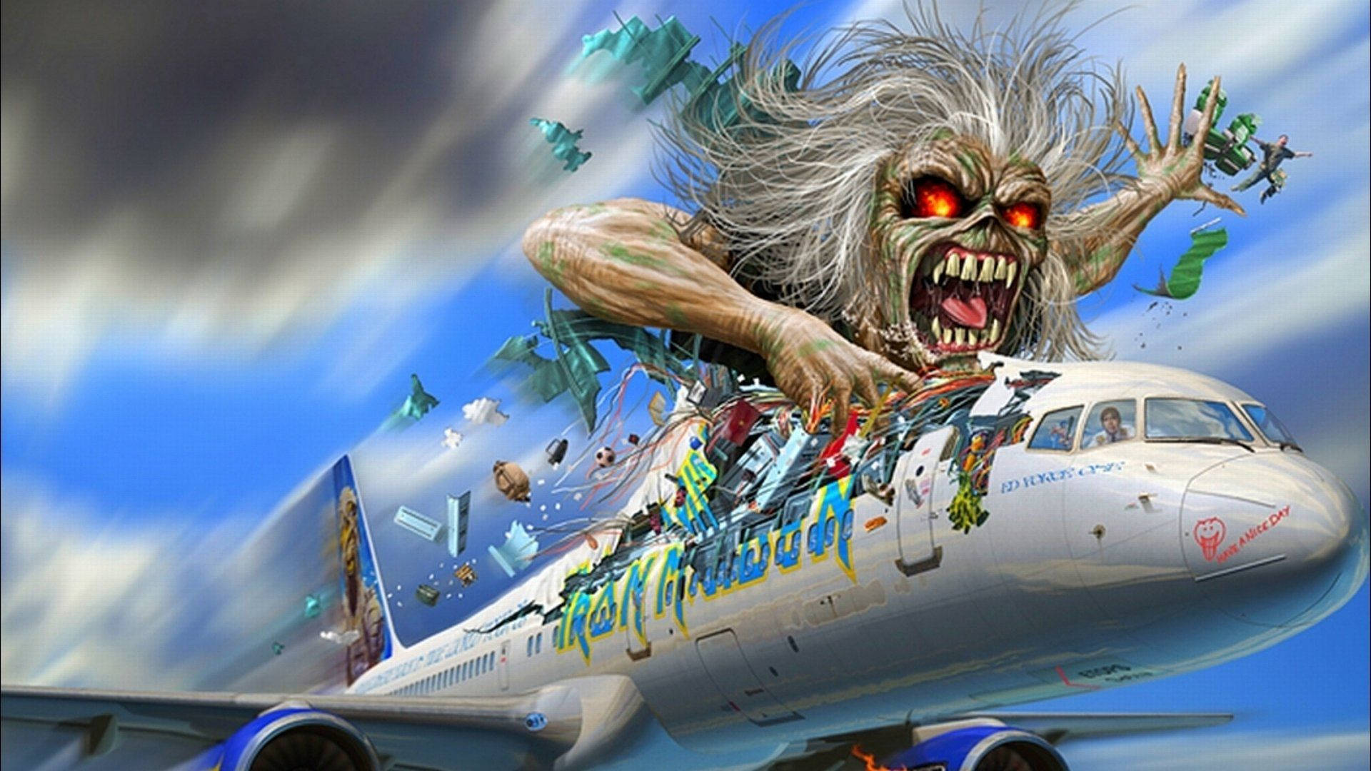 Iron Maiden rips up the stage for their fans Wallpaper
