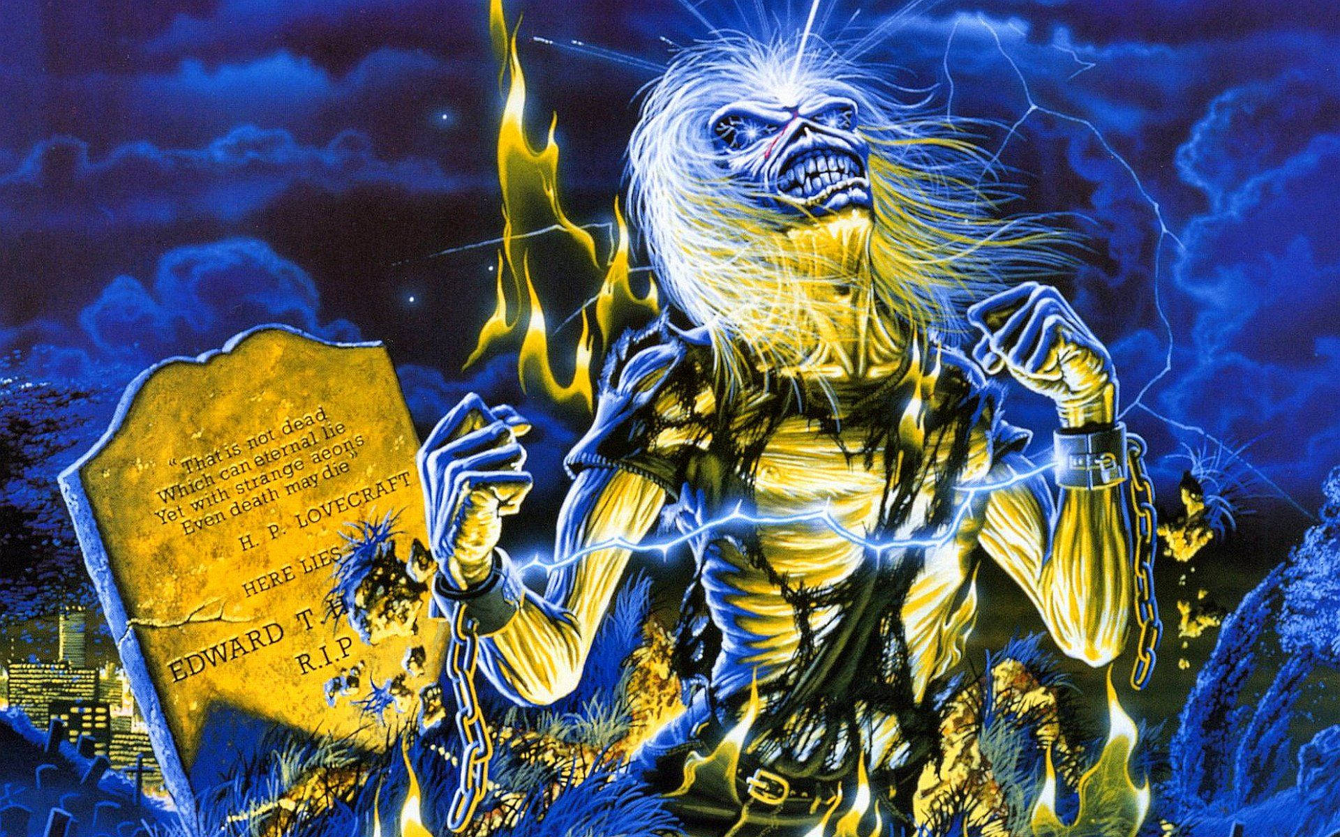 Iron Maiden Rising From Grave Background