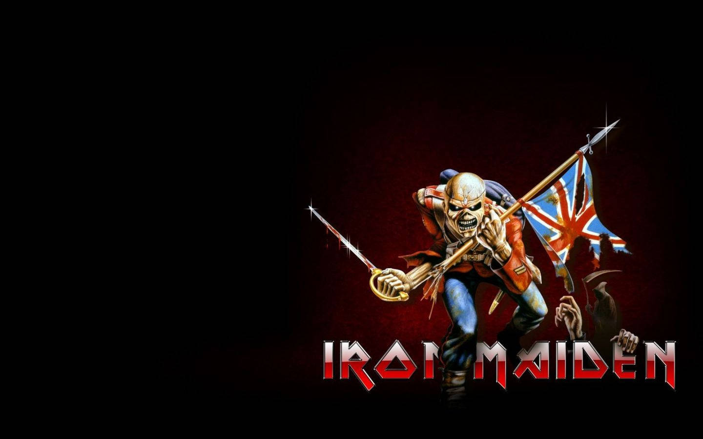 Photo  Iron Maiden's Trooper Eddie on a mission Wallpaper