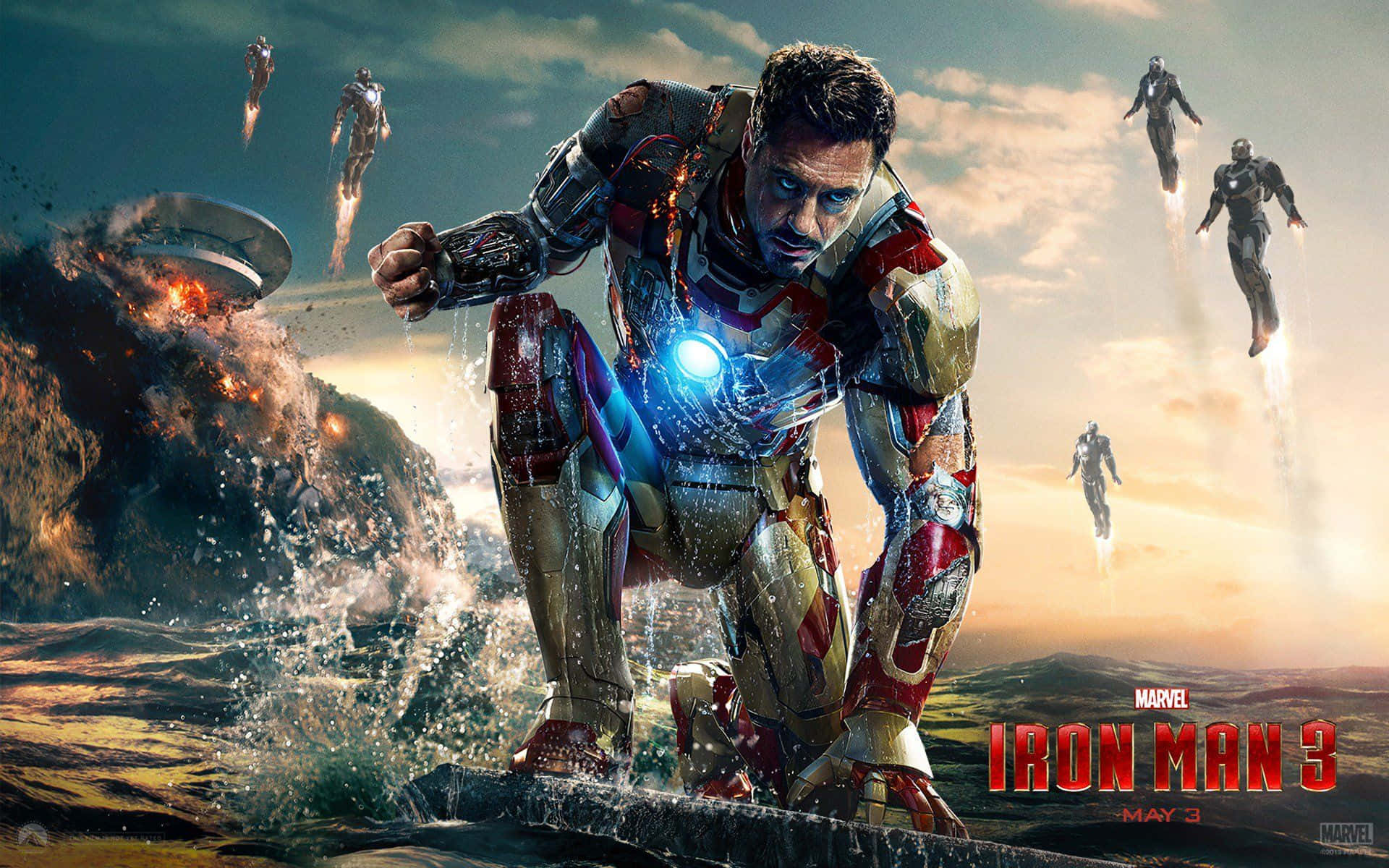 Iron Man 3 - Tony Stark saves the world Wallpaper