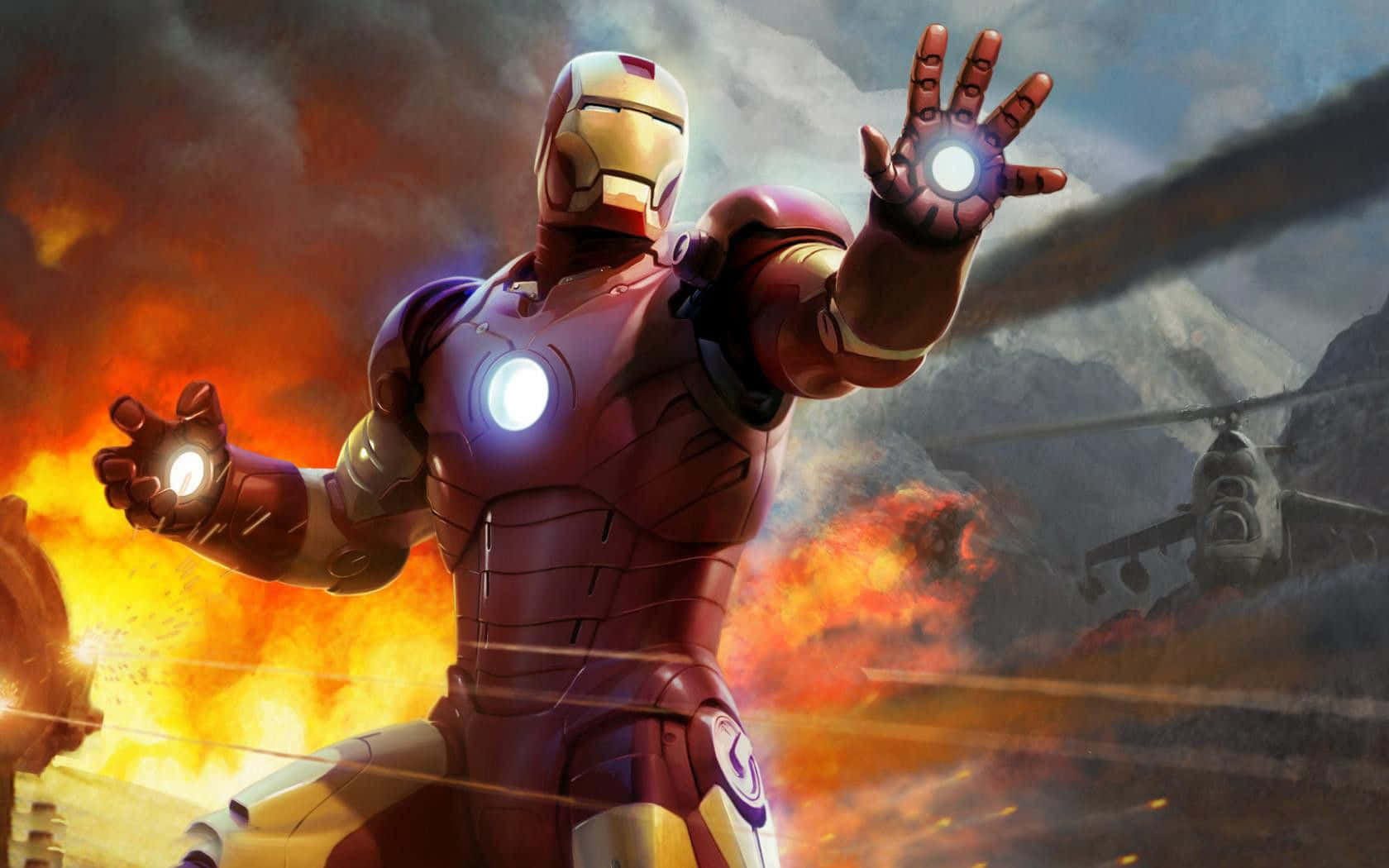 Tony Stark klæder sig ud for Iron Man 3 Wallpaper
