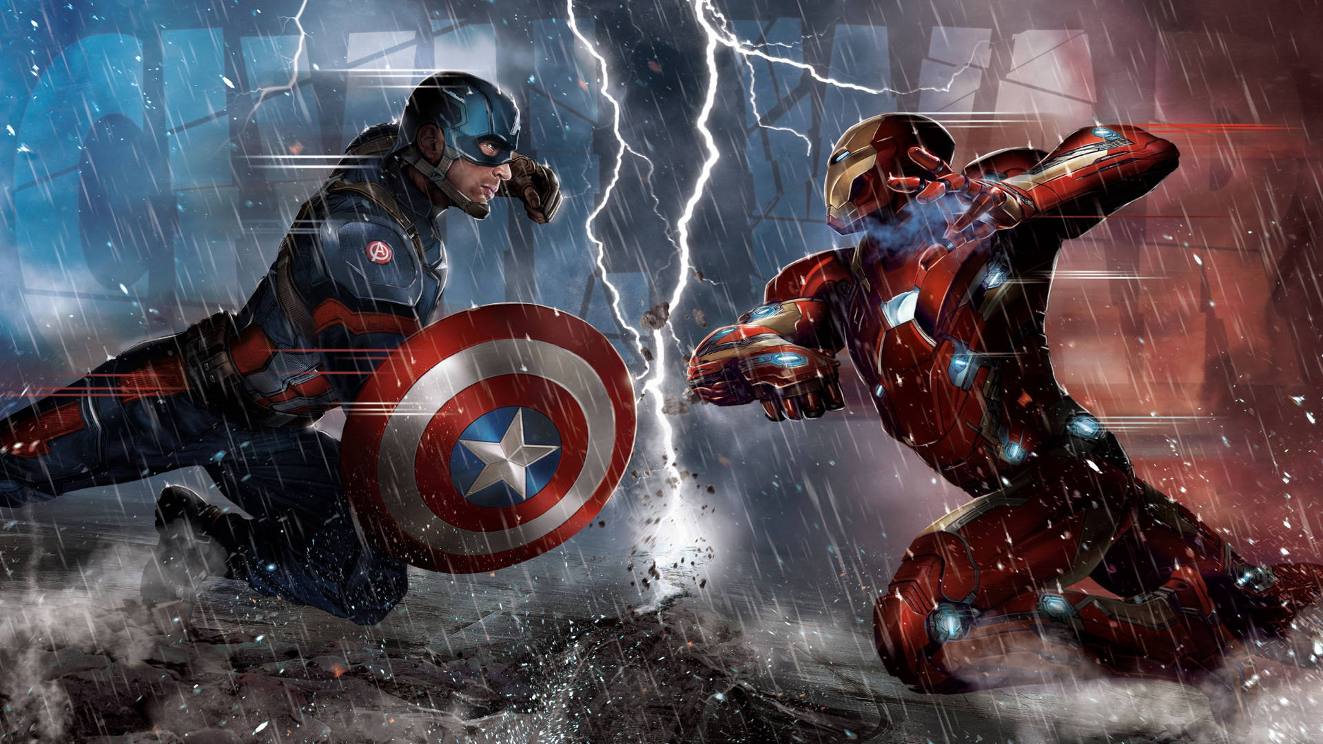 Iron Man 4k Captain America Skrivebords Tapet Wallpaper