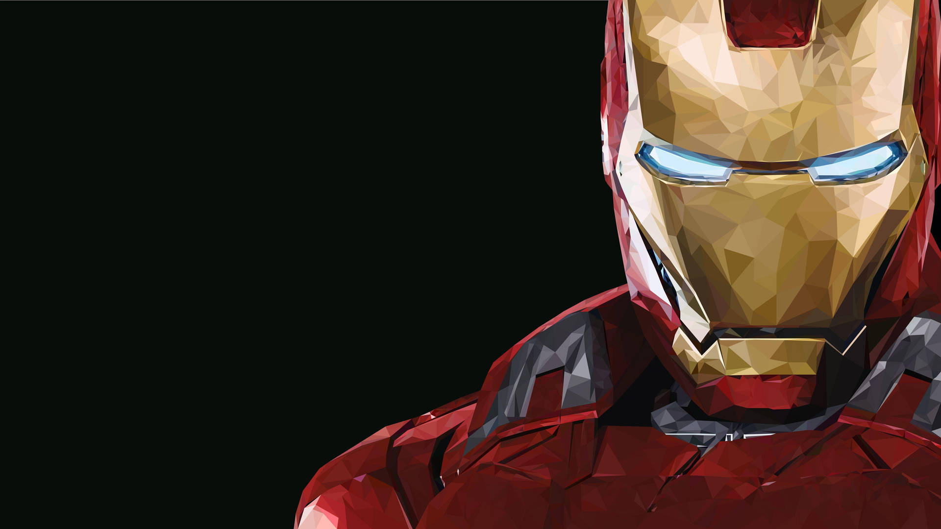Iron Man 4k Gold Mask Red Body Wallpaper