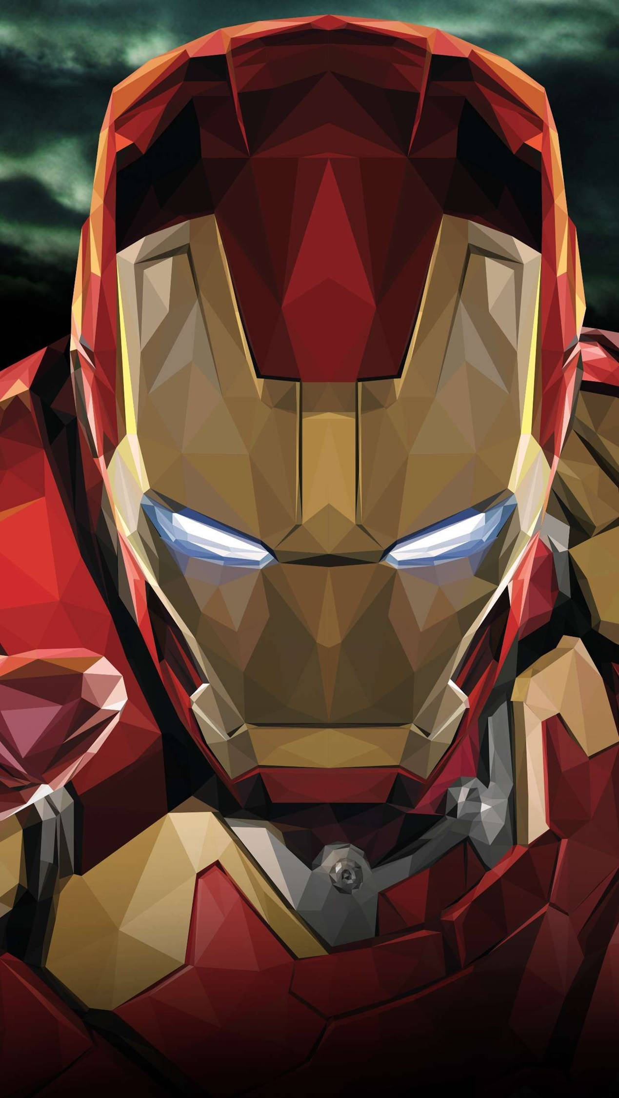 Iron Man 4k Iphone Red And Gold Shell Head Wallpaper