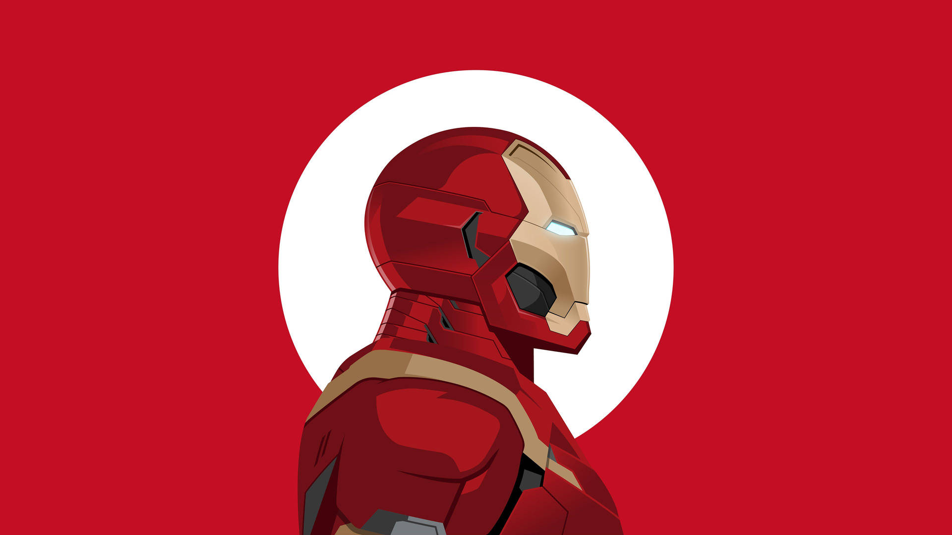 Iron Man 4k Rød Baggrund Wallpaper