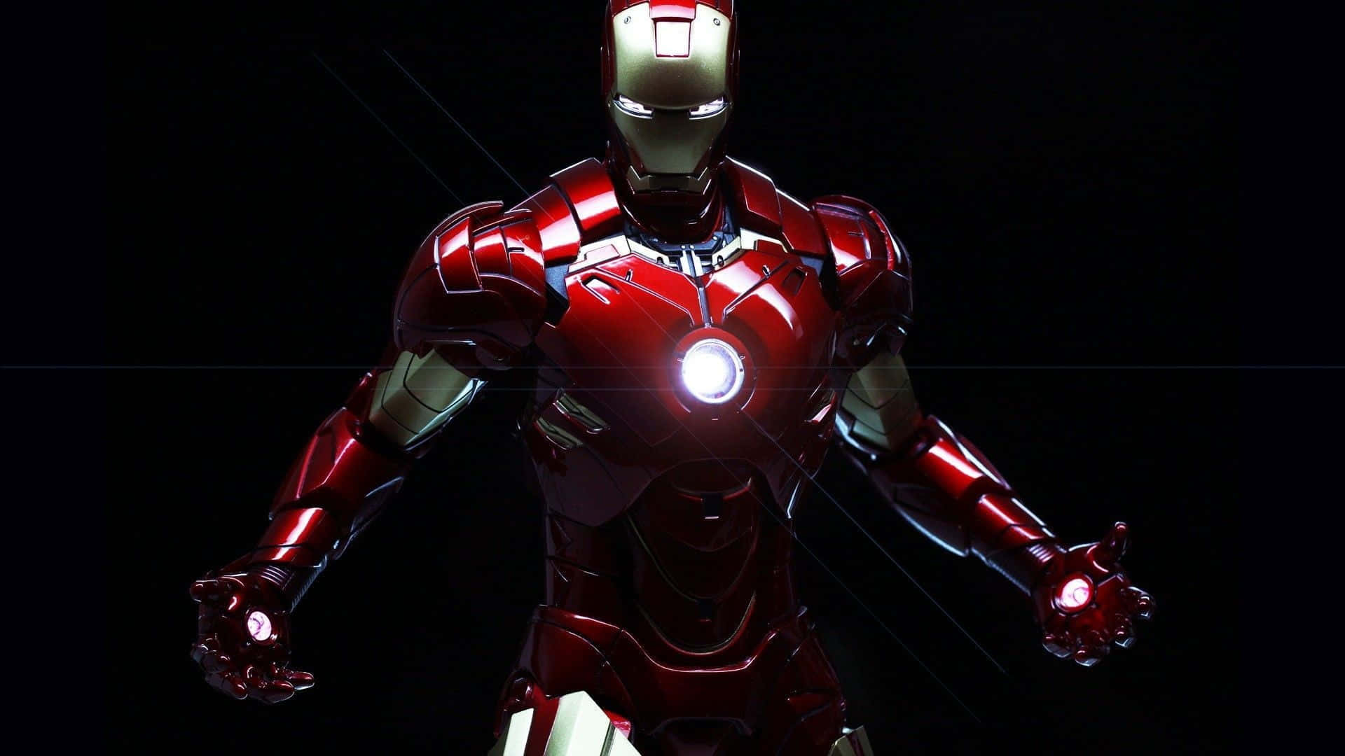 Abrazaa Tu Superhéroe Interior Con Figuras De Acción De Iron Man. Fondo de pantalla