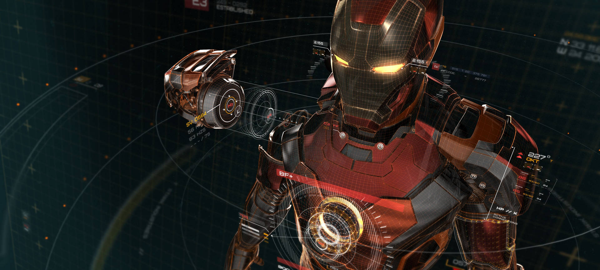 Iron Man Ai Scan Wallpaper