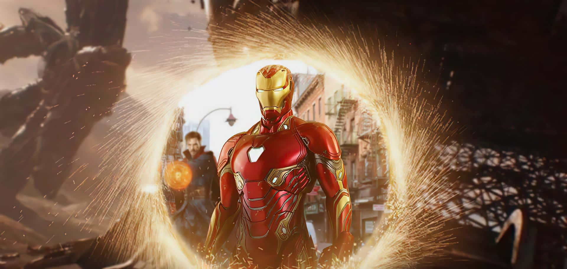 Iron Man and Doctor Strange, two incredible Marvel superheroes Wallpaper