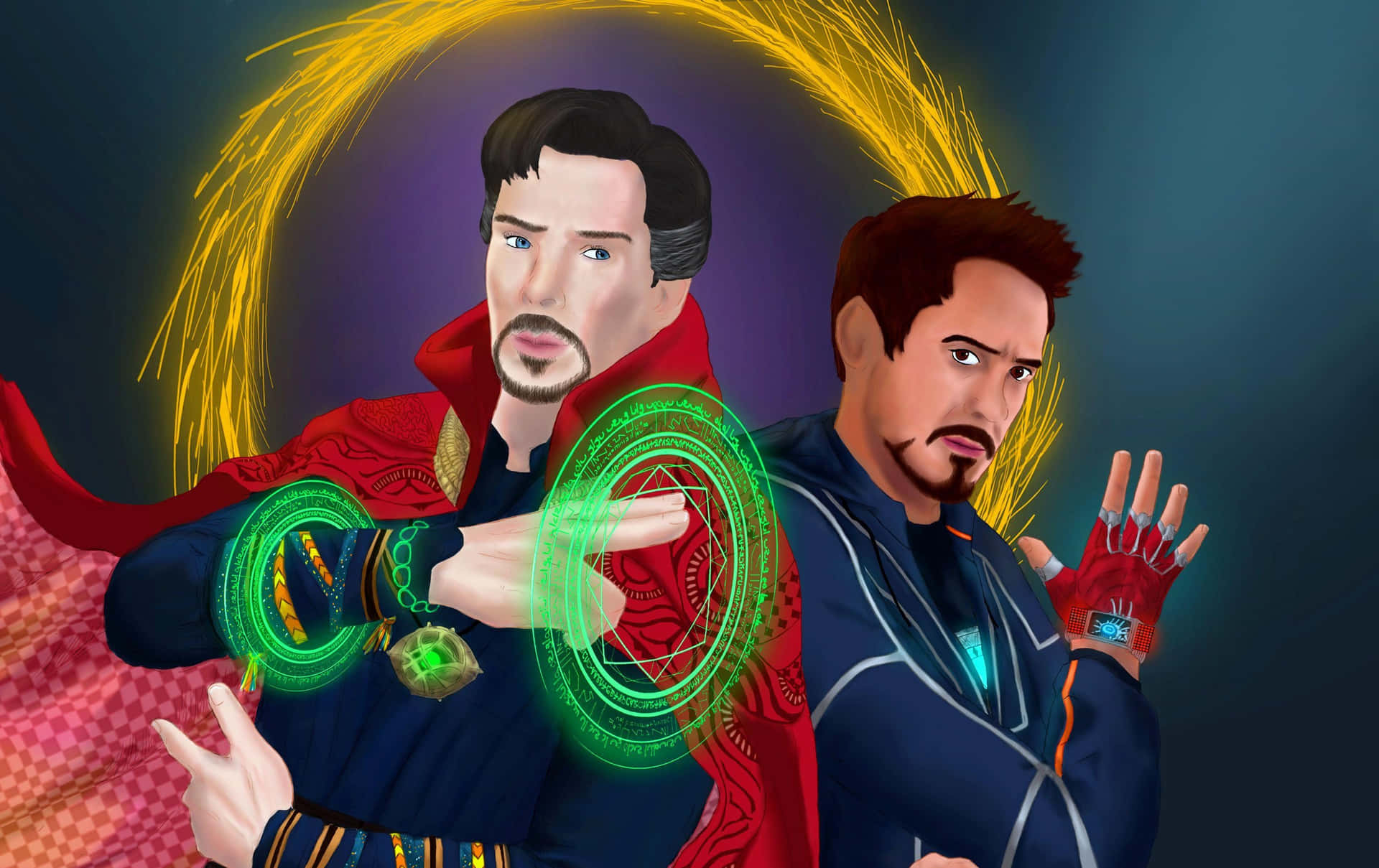 Iron Man and Doctor Strange Team Up Wallpaper