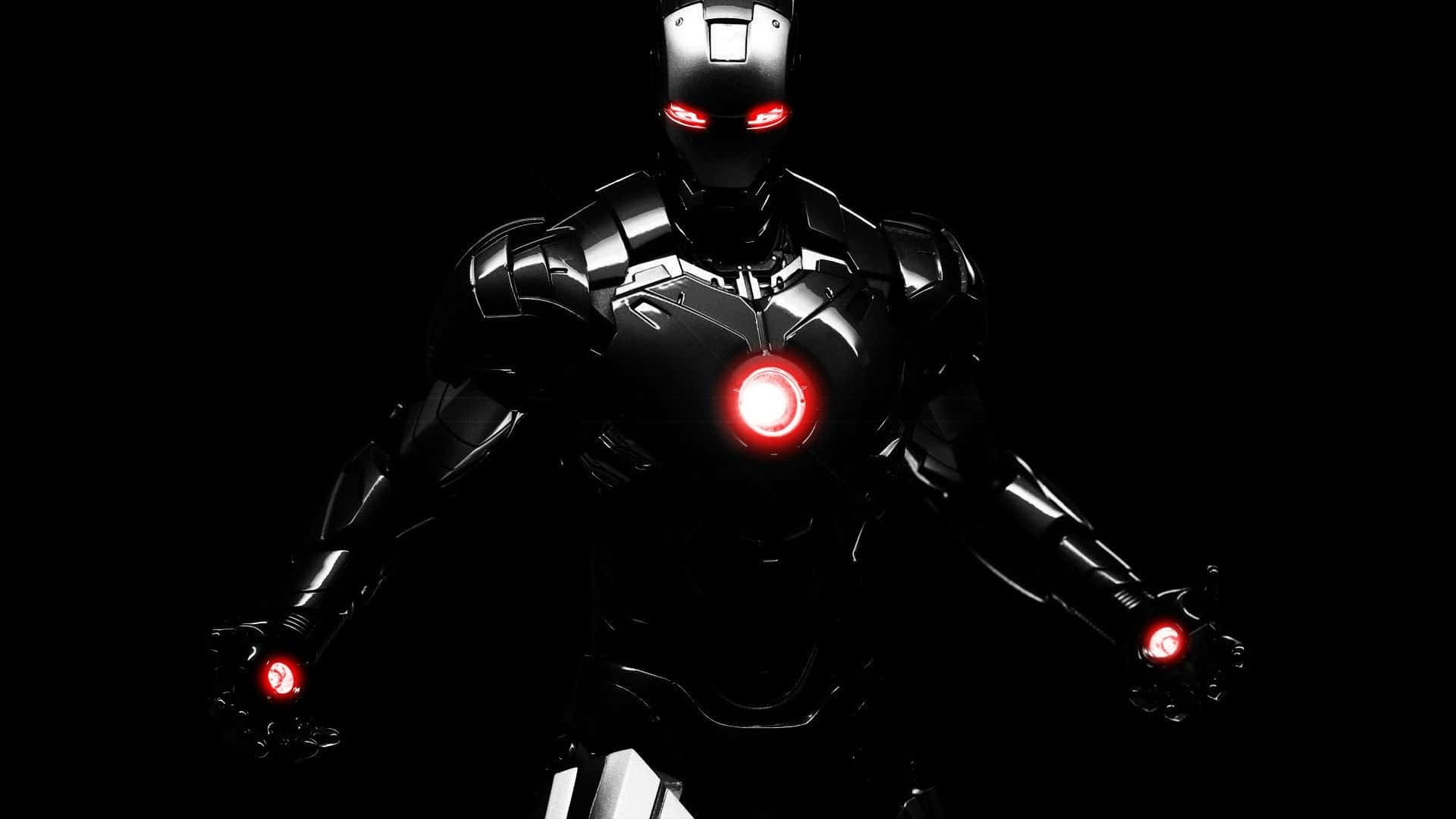 Iron Man Armor Glowing Eyesand Arc Reactor