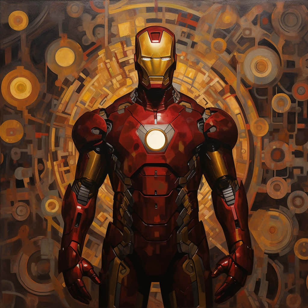 Iron Man Armor Standing Artwork Wallpaper