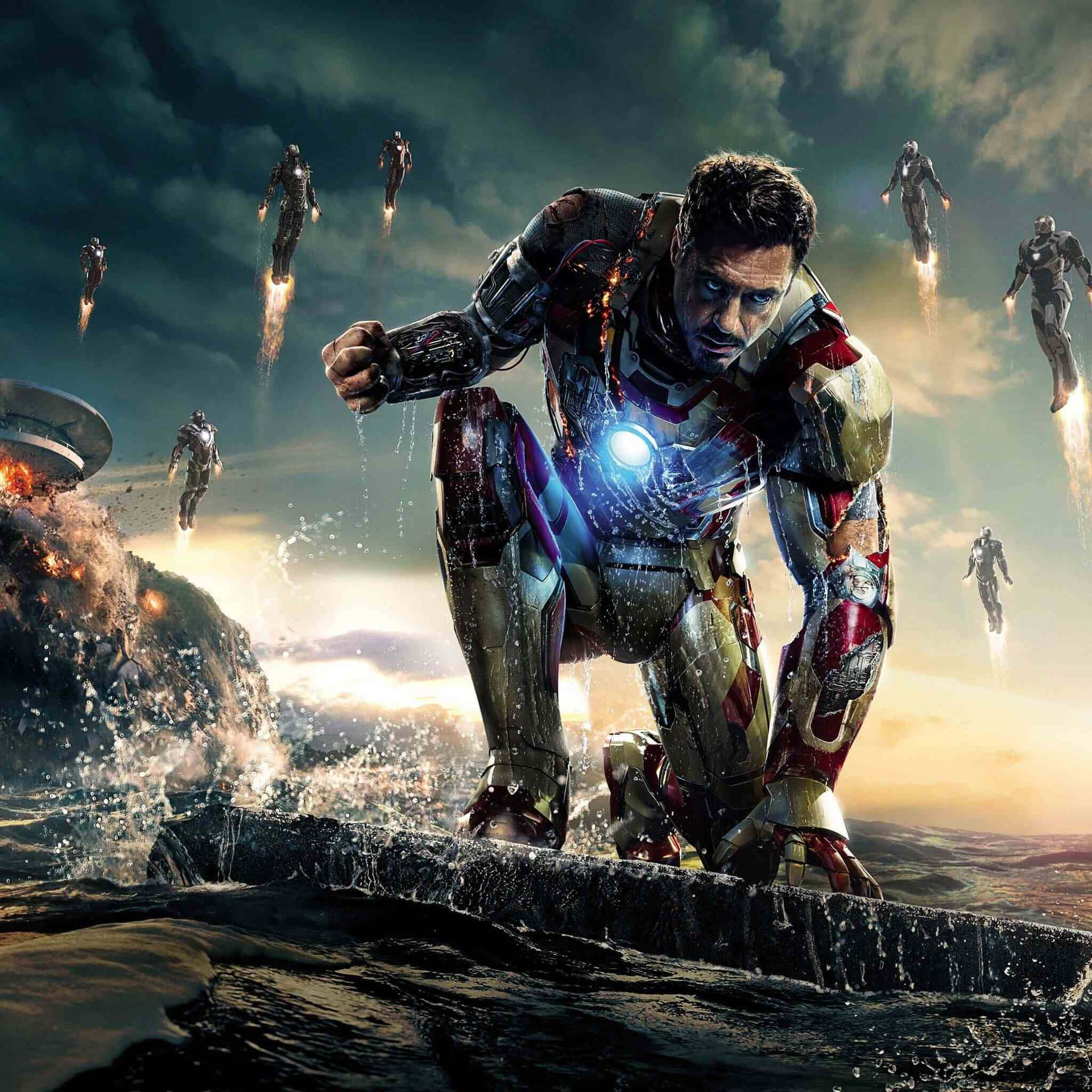 Iron Man_ Armored Hero Landing Wallpaper