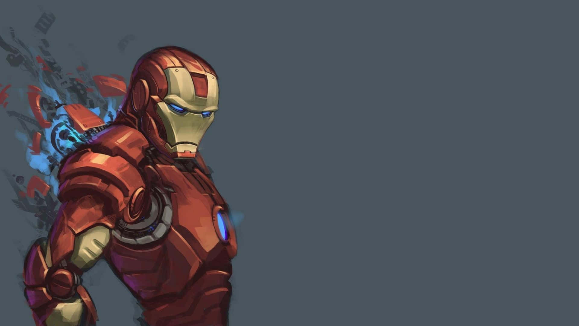 Vuelaalto Con Arte De Iron Man. Fondo de pantalla