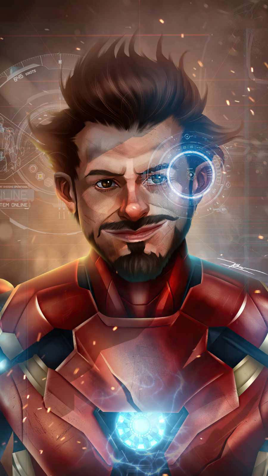 Artede Iron Man: Diseñado Para Perdurar. Fondo de pantalla