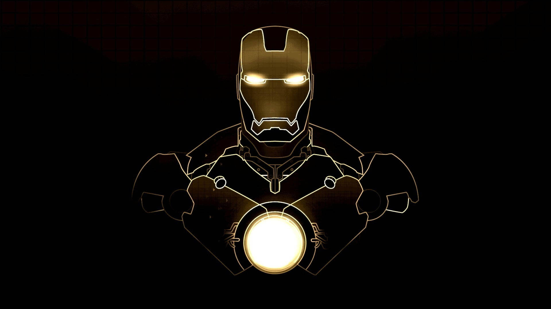 Iron Man Sort Og Guld Wallpaper