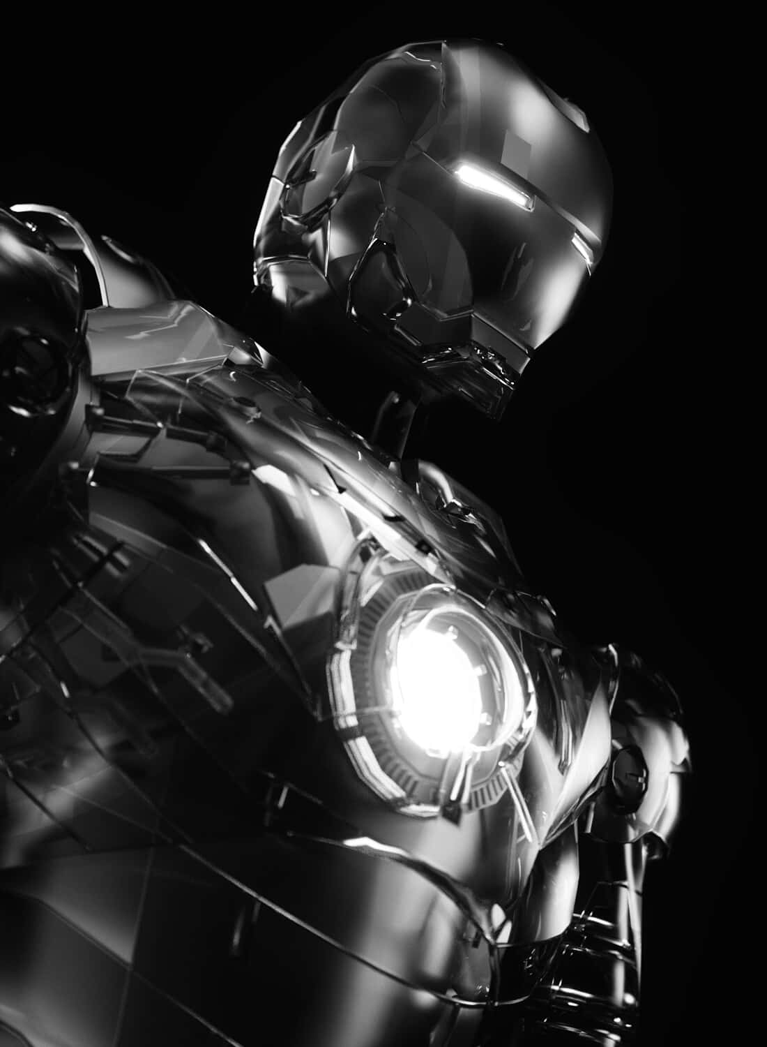 Download Iron Man Black And White Wallpaper 