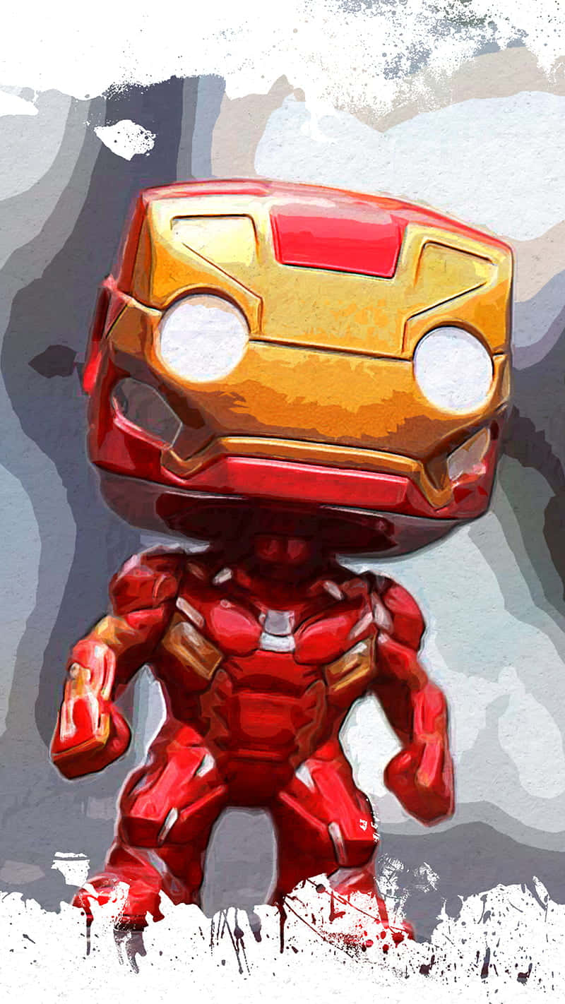 "Your favorite Iron Man character in adorable bobblehead form!" Wallpaper