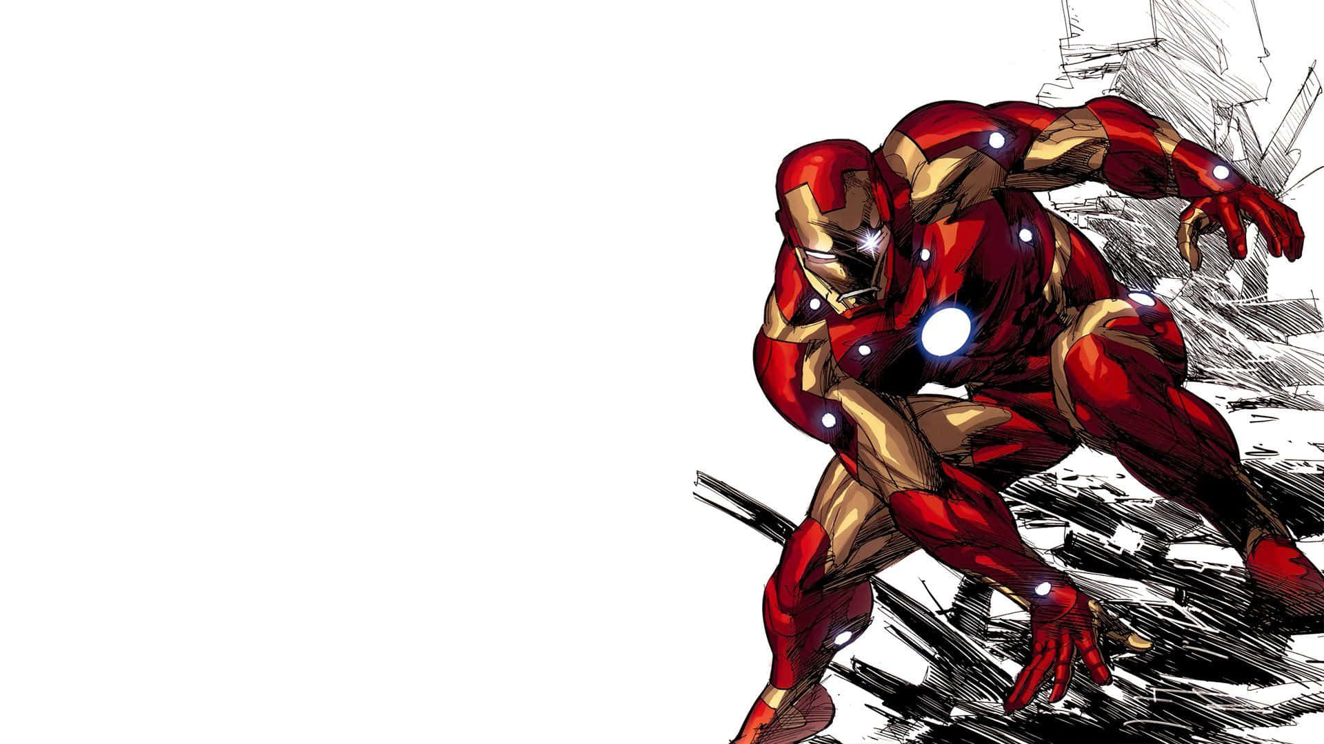 Iron Man Defending the Earth Wallpaper