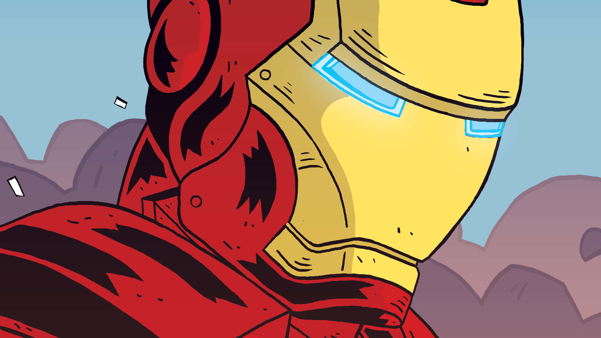 Ironman Se Enfrenta A Los Enemigos De La Justicia. Fondo de pantalla