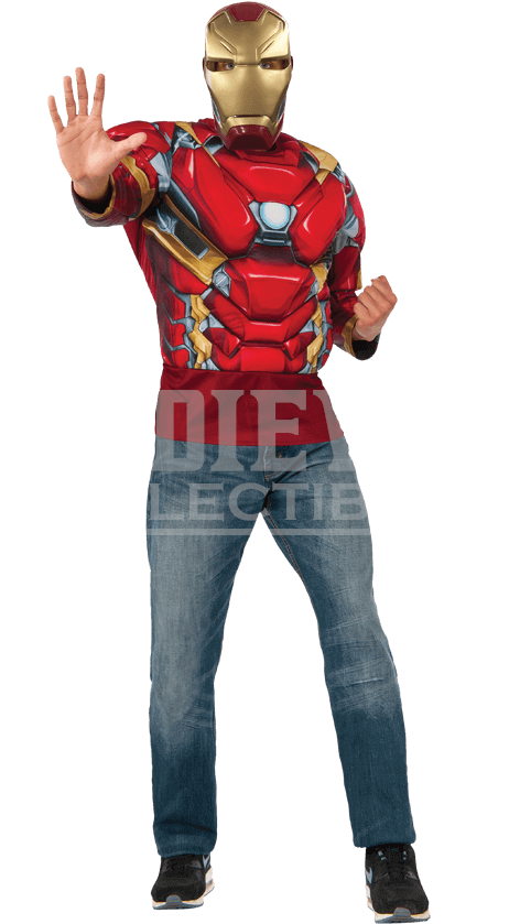 Iron Man Costume Half Suit Pose PNG