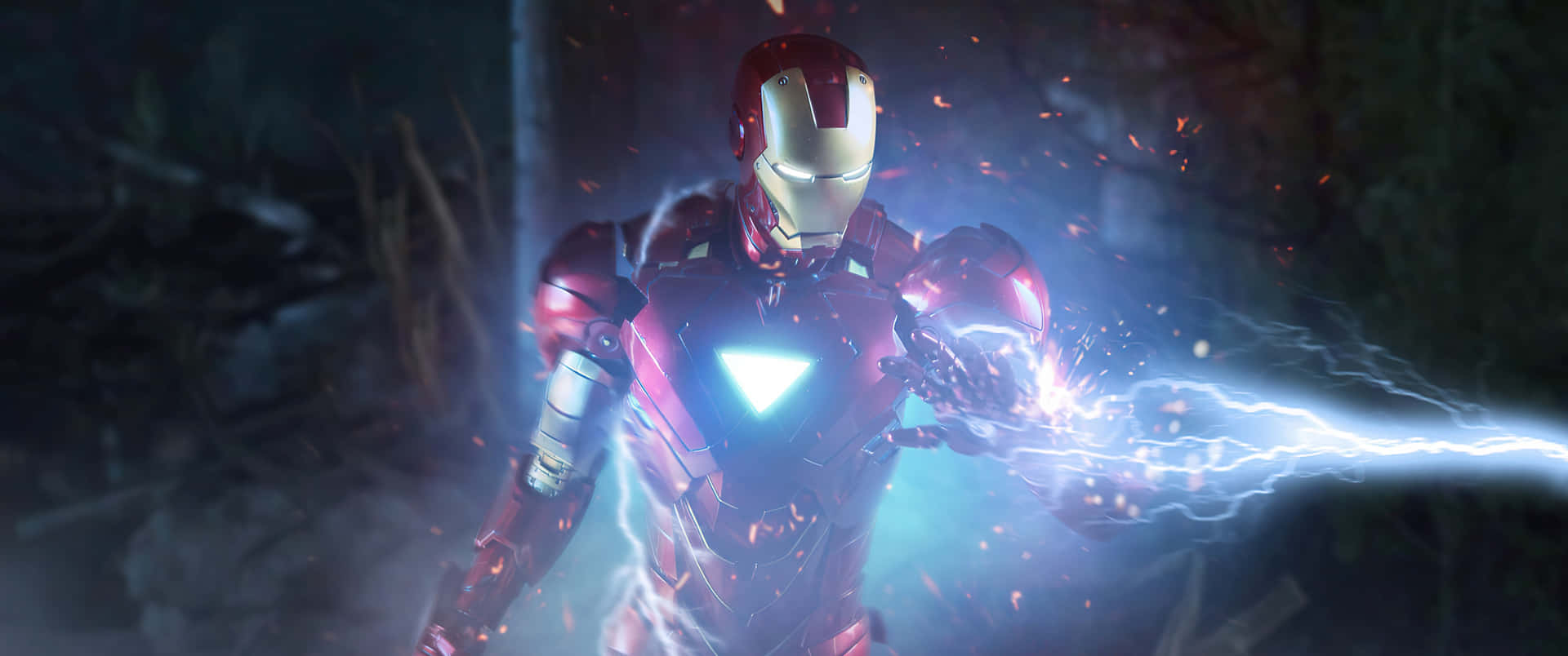 Iron Man Energy Blast Super Ultra Wide Wallpaper
