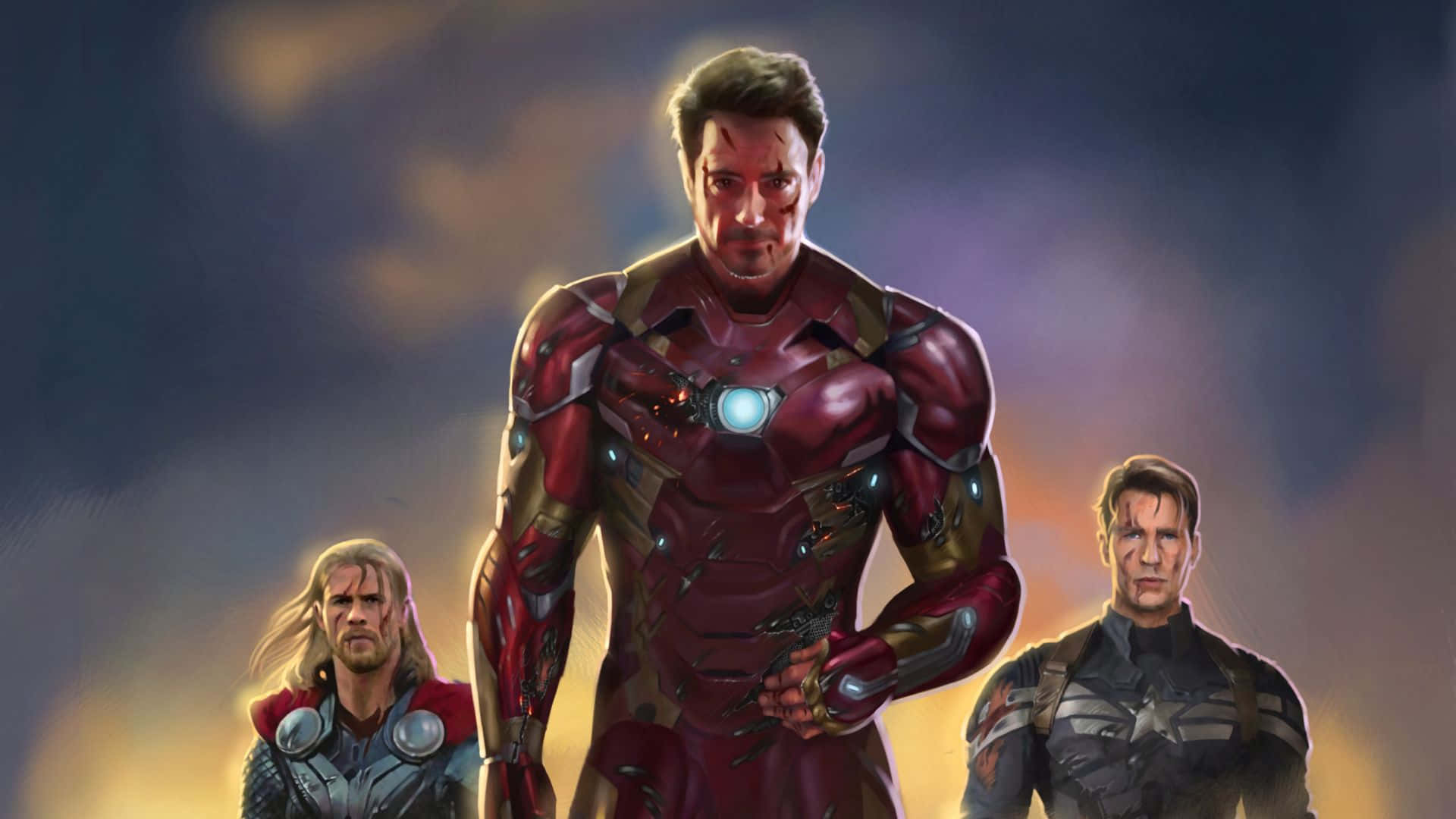 Tony Stark Blasting Off in the Iron Man Suit Wallpaper