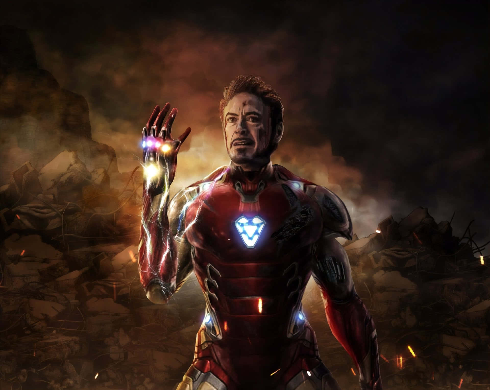 Iconic Iron Man Fan Art Wallpaper