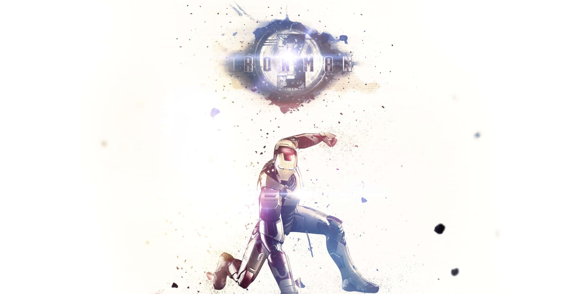 “Striking A Powerful Pose: Iron Man's Resolute Presence” Wallpaper