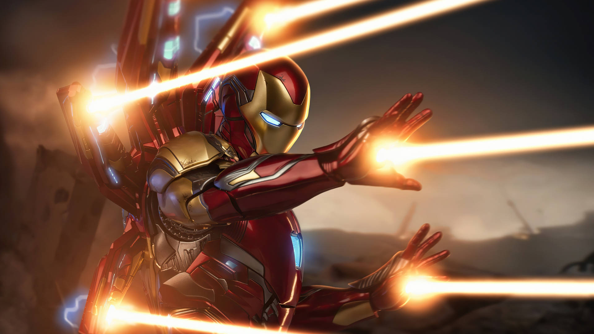 Iron Man Full Hd Blasters Wallpaper