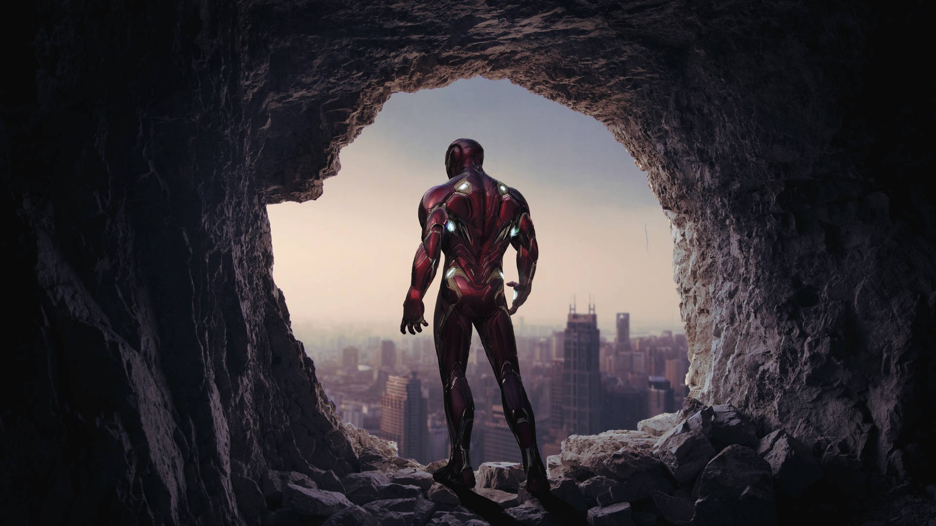 Iron Man Full Hd Cave Wallpaper