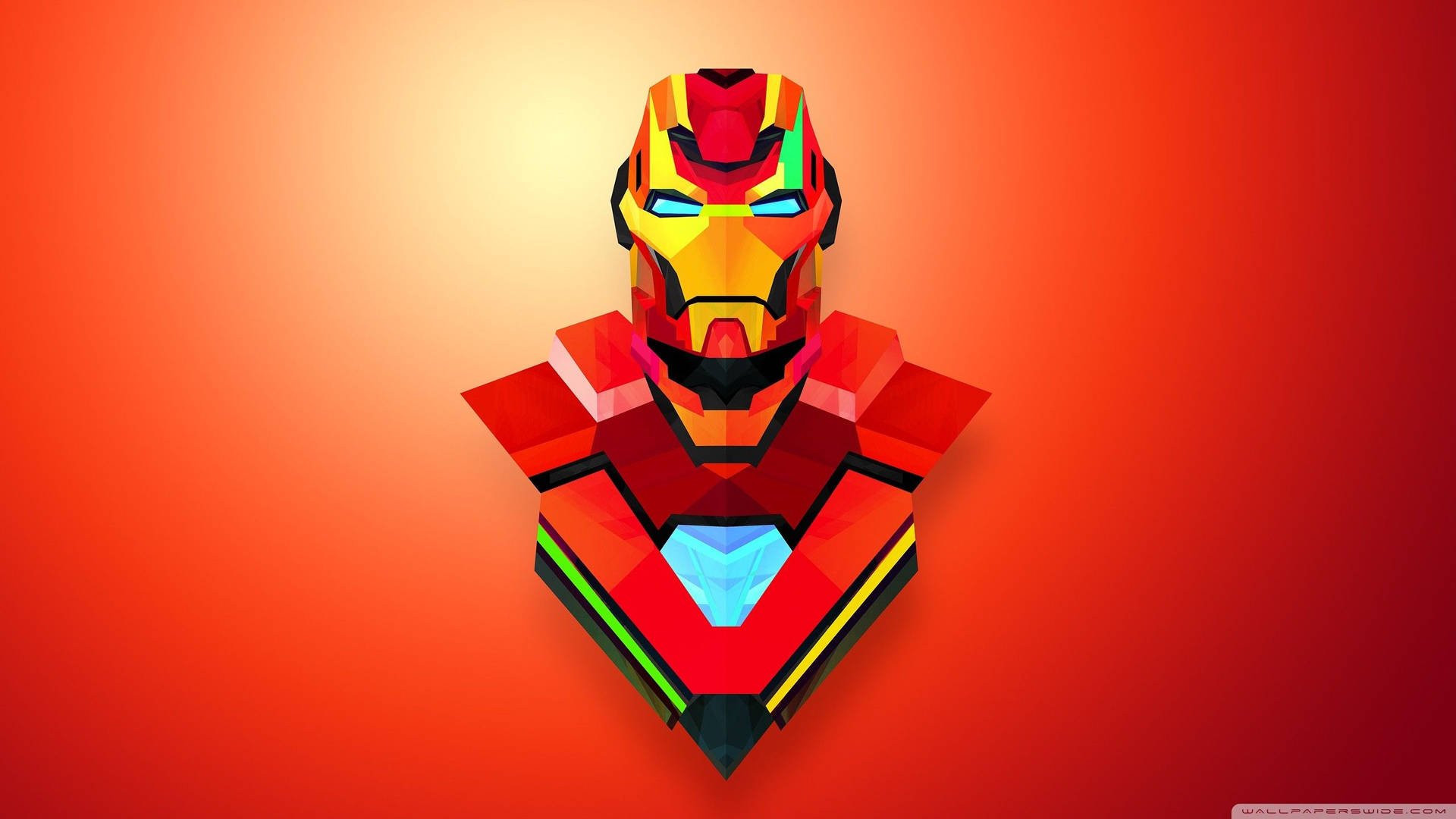 Iron Man Full Hd Color Block Wallpaper