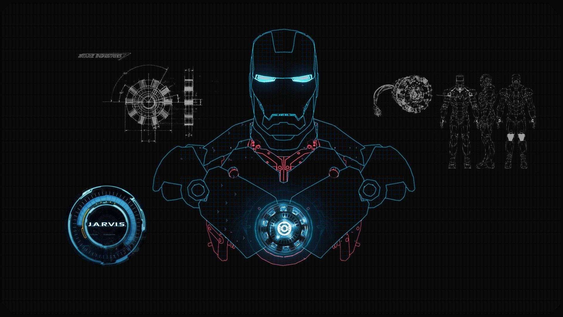 Iron Man Full Hd Graph Wallpaper