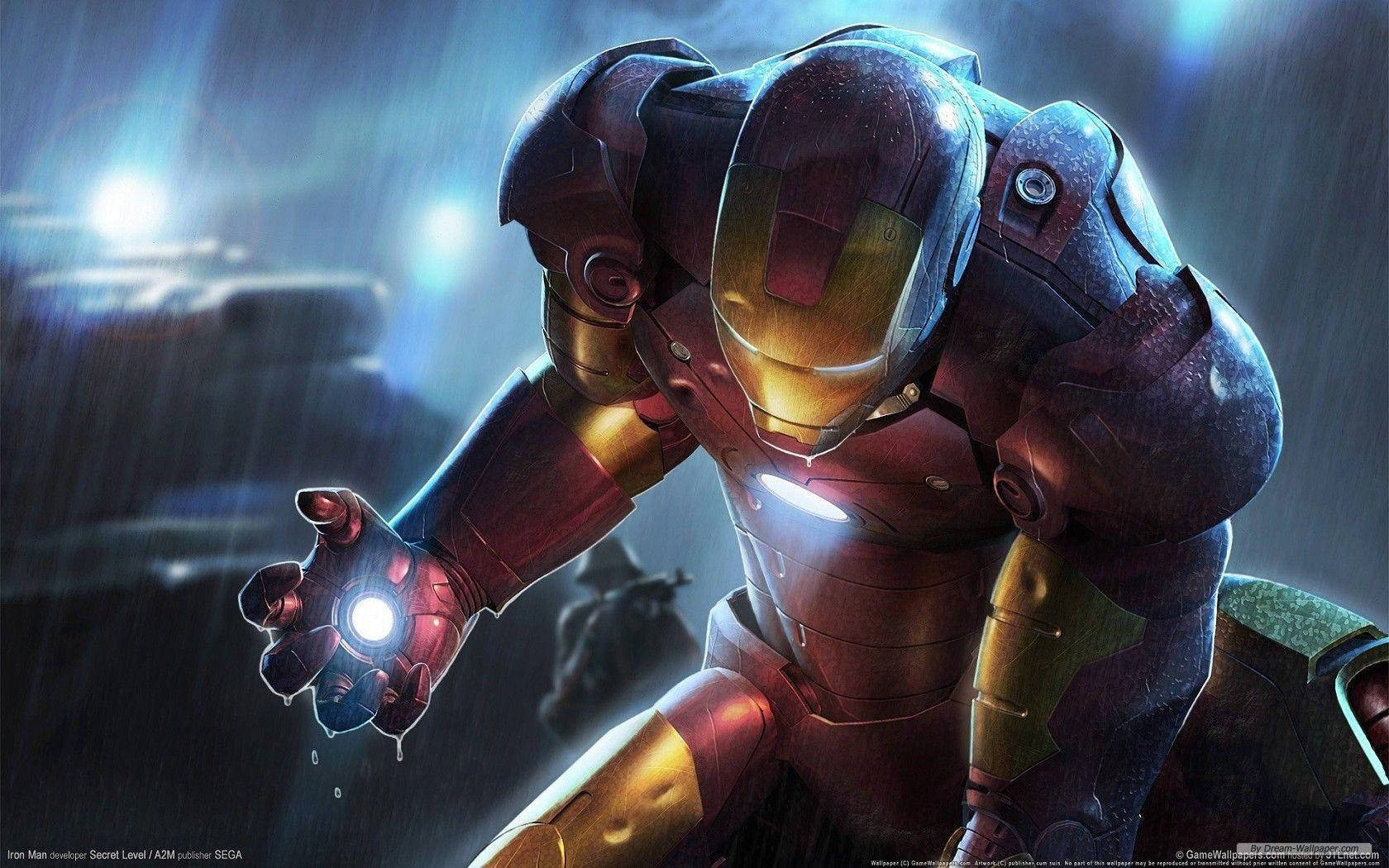 Iron Man Full Hd Kneeling Wallpaper