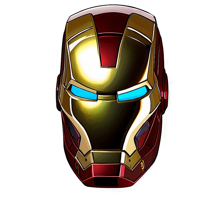 Iron Man Helmet Gold And Red Version Png 06122024 PNG