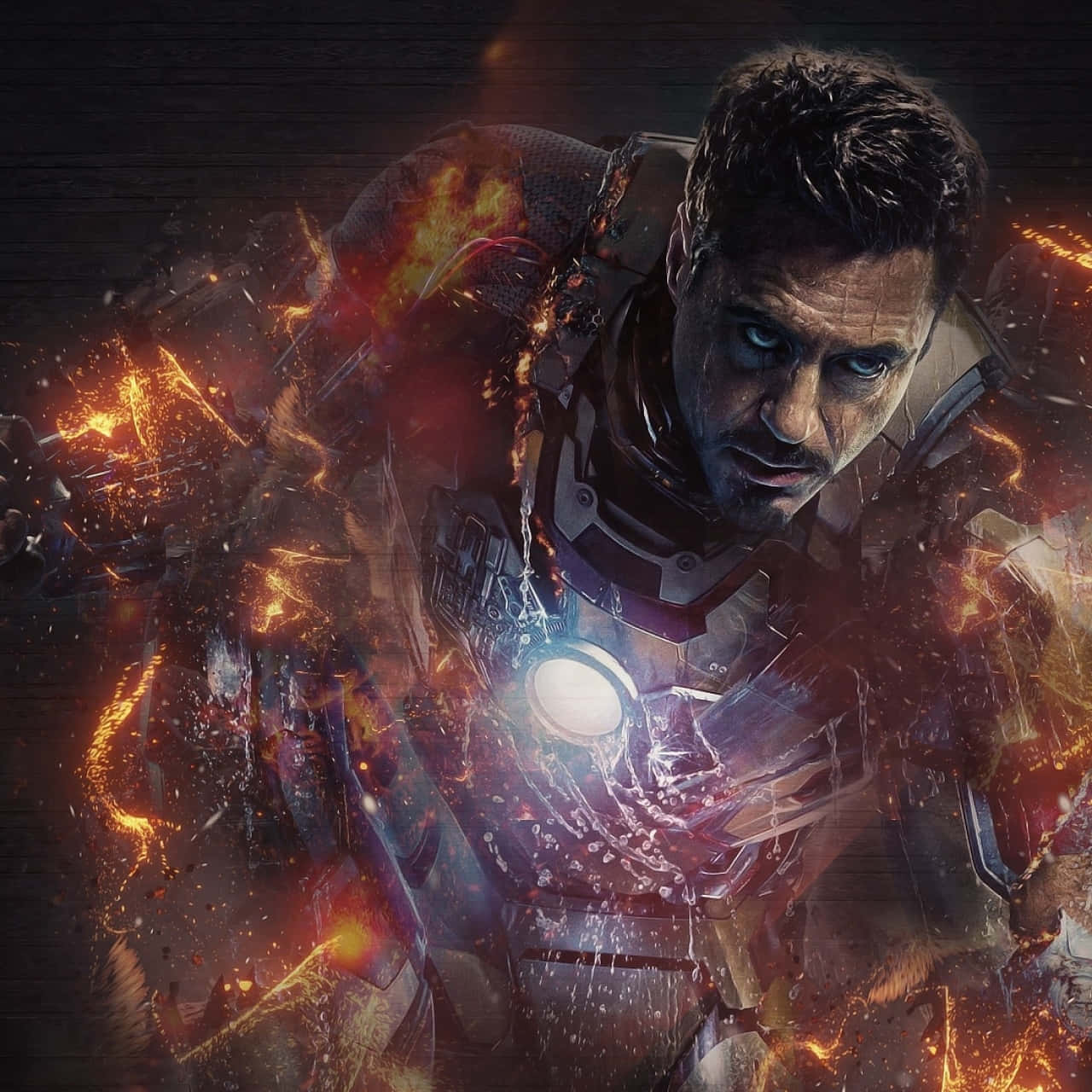 Iron Man In Battle Mode Wallpaper