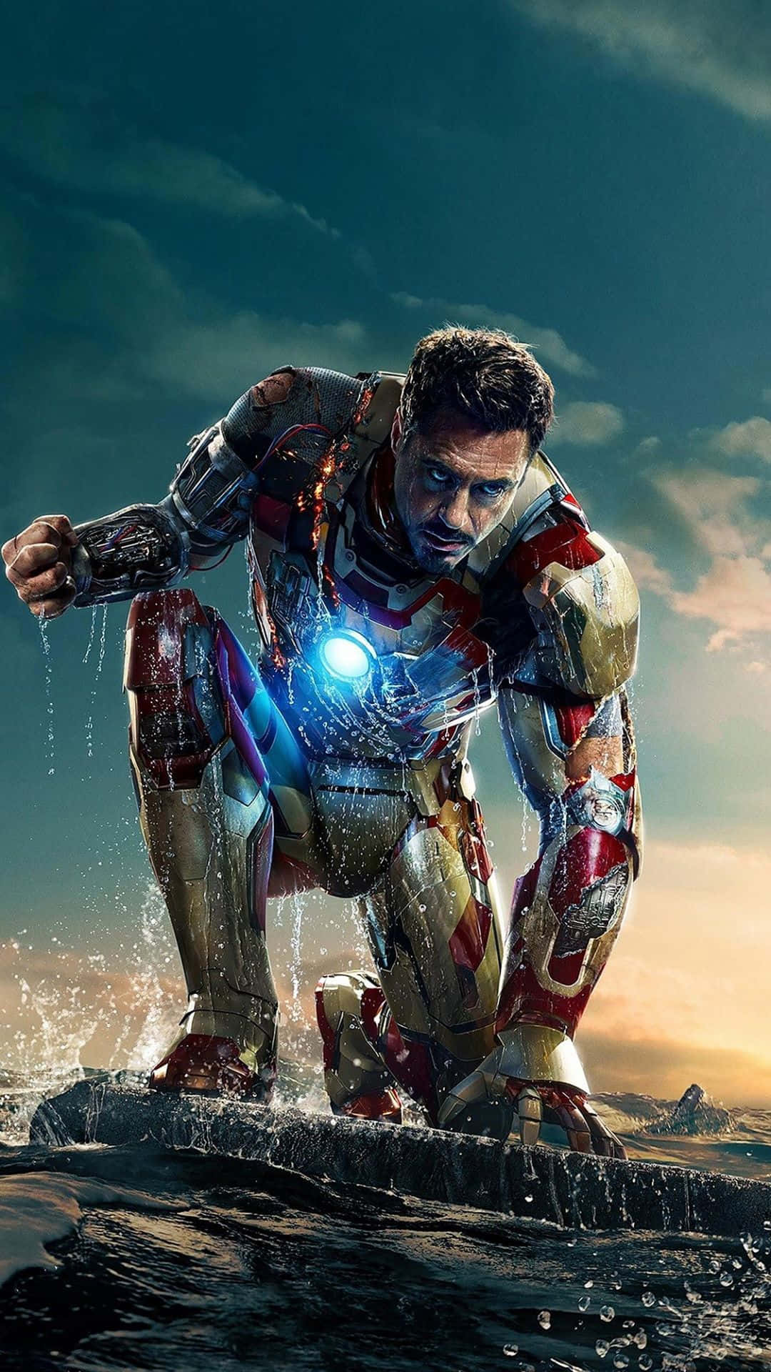 Beskyt dig selv som Iron Man med den kraftfulde Iphone X tapet. Wallpaper