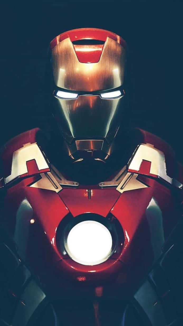 Glødende Iron Man IPhone XS Baggrund Wallpaper